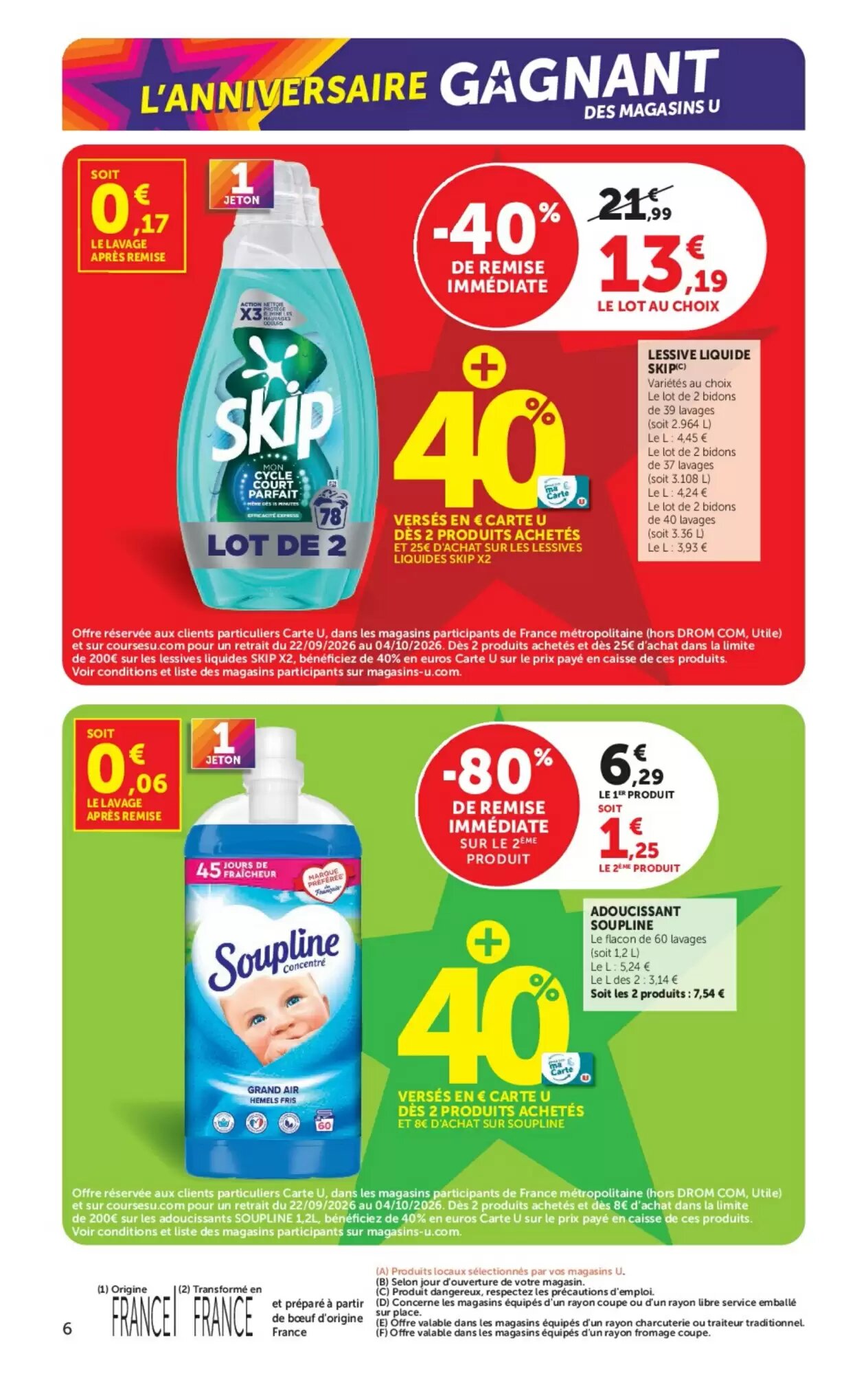 Prospectus promotionnel Super U valable à partir du 22/09/2026 - Page 6.