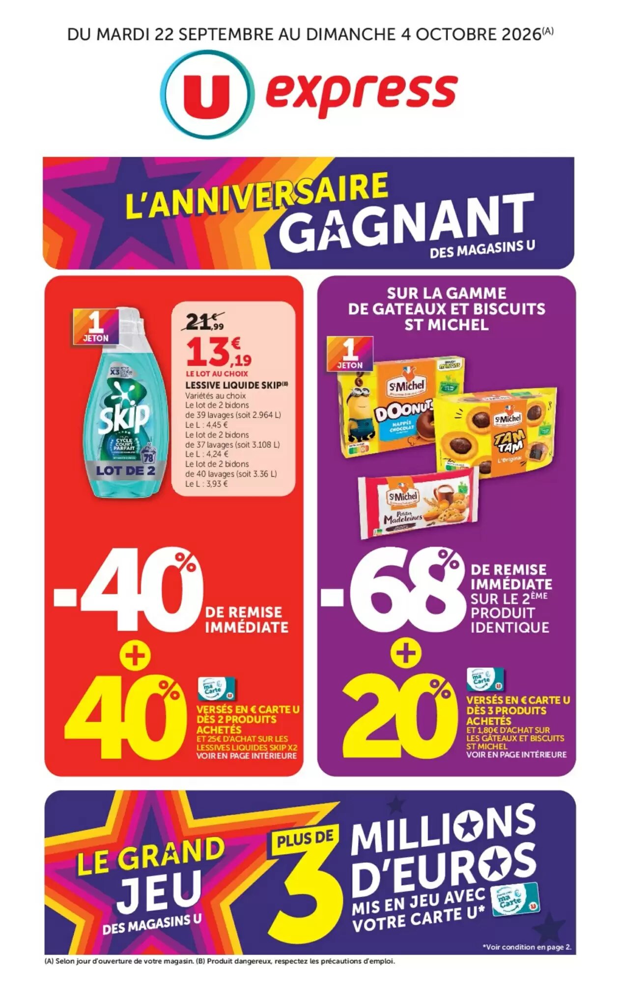 Prospectus promotionnel U Express valable à partir du 22/09/2026 - Page 1.