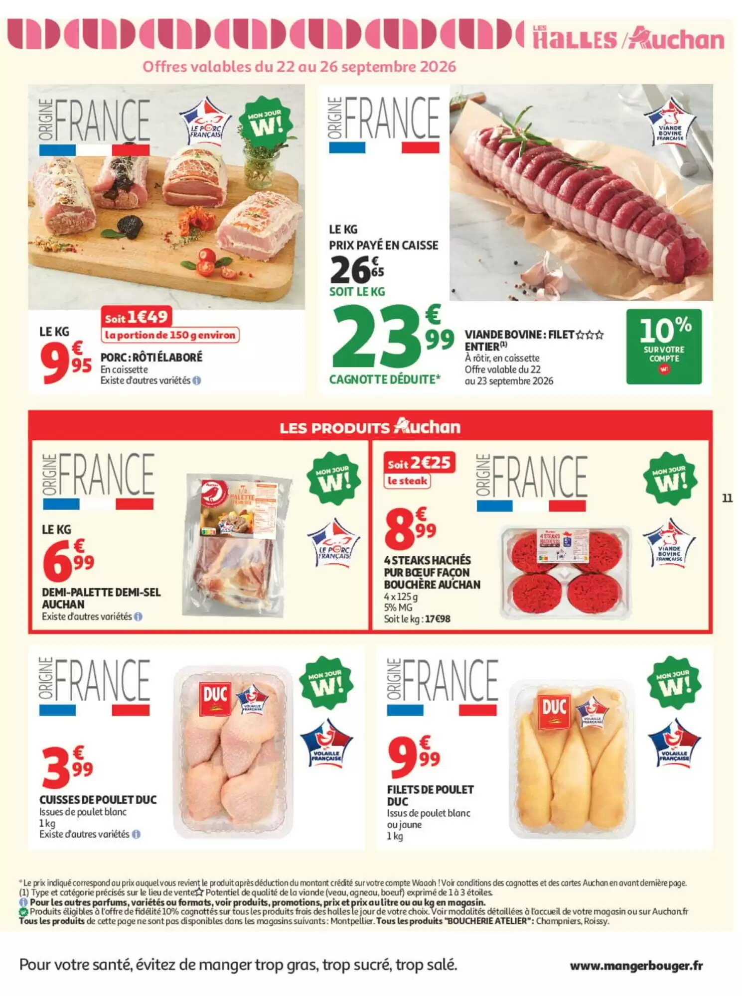Prospectus promotionnel Auchan valable à partir du 22/09/2026 - Page 11.