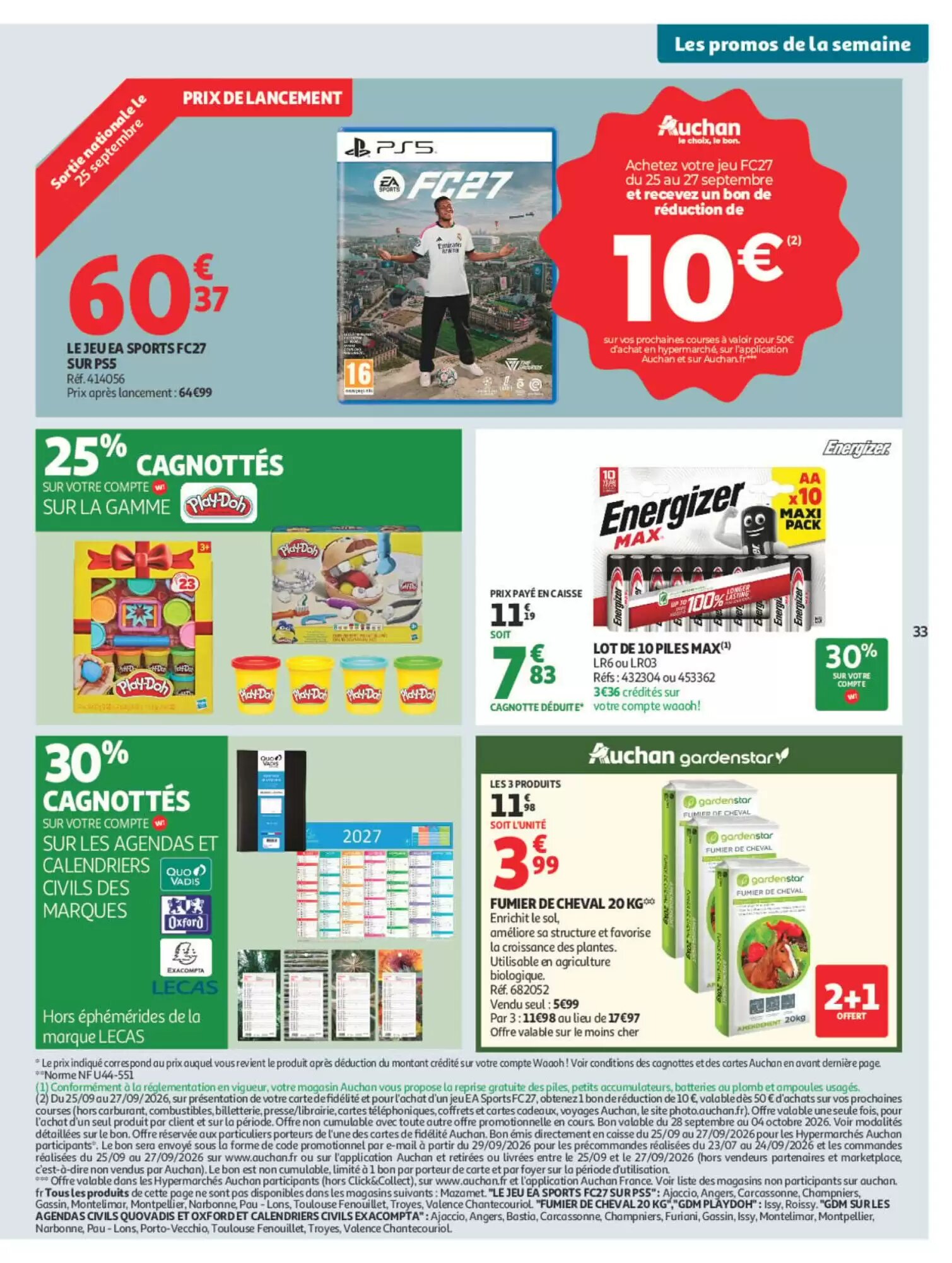 Prospectus promotionnel Auchan valable à partir du 22/09/2026 - Page 33.