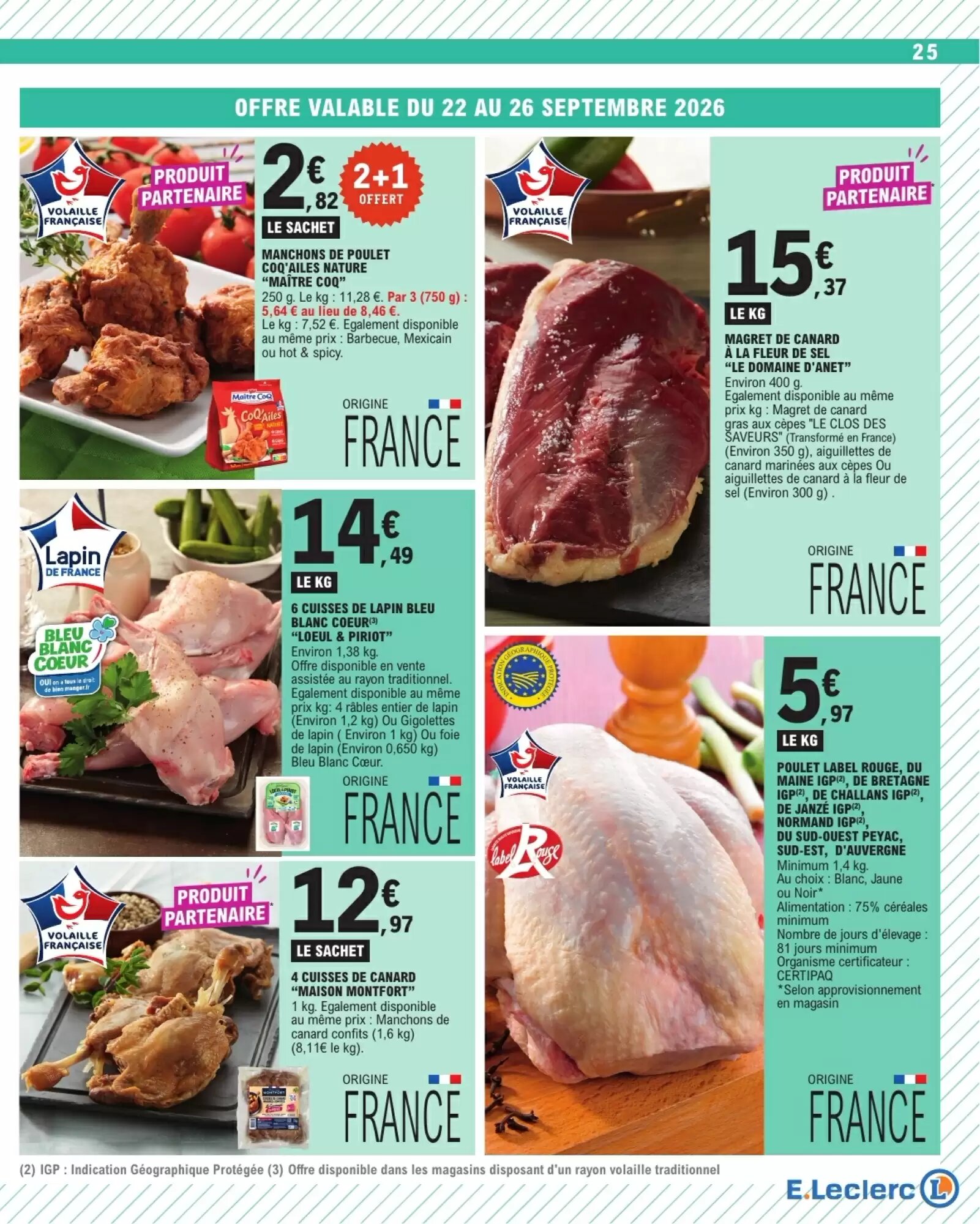 Prospectus promotionnel E.Leclerc valable à partir du 22/09/2026 - Page 25.