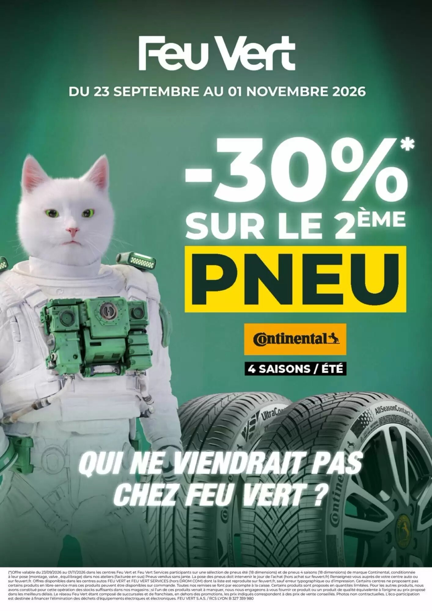 Prospectus promotionnel Feu Vert valable à partir du 23/09/2026 - Page 1.