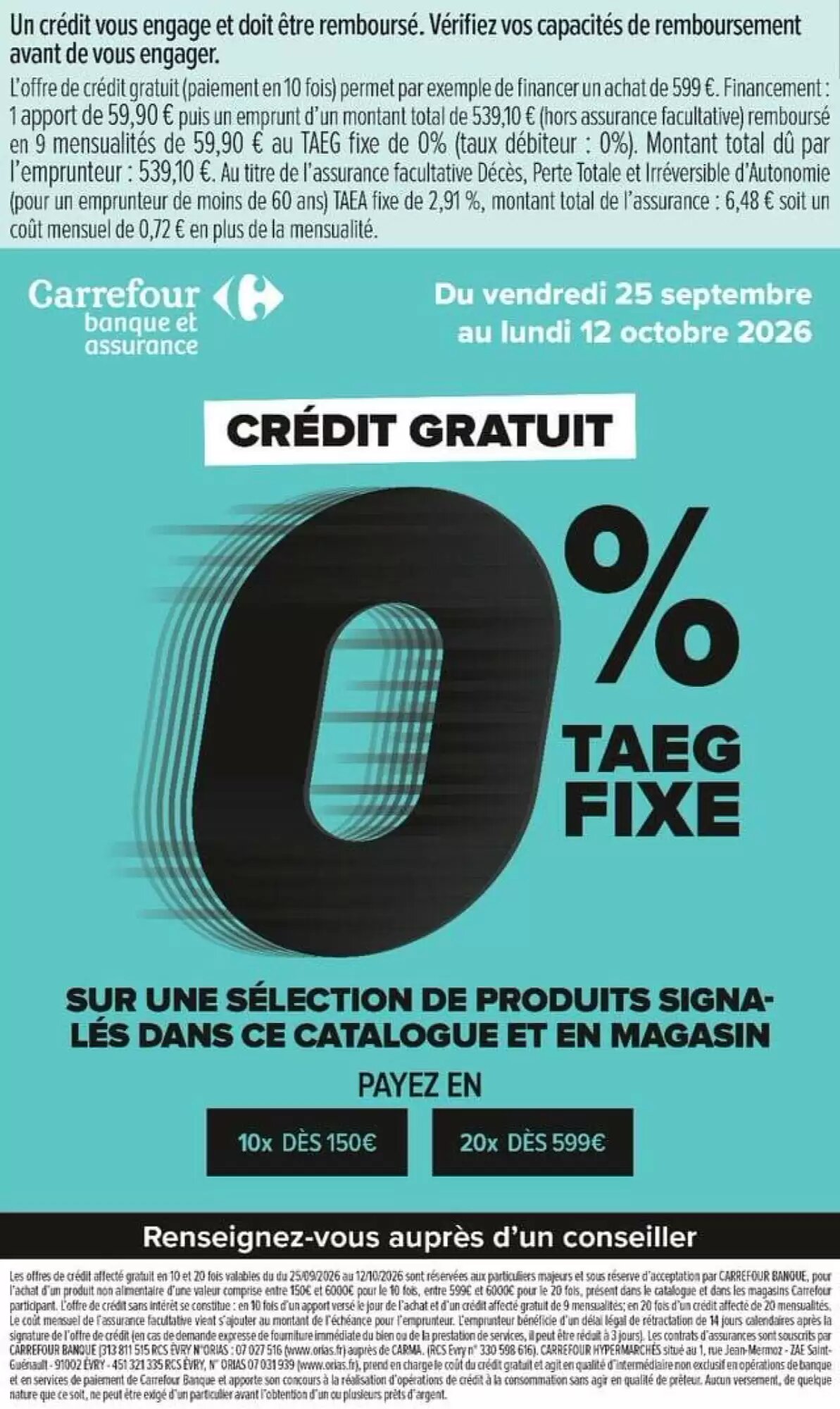 Prospectus promotionnel Carrefour valable à partir du 25/09/2026 - Page 18.