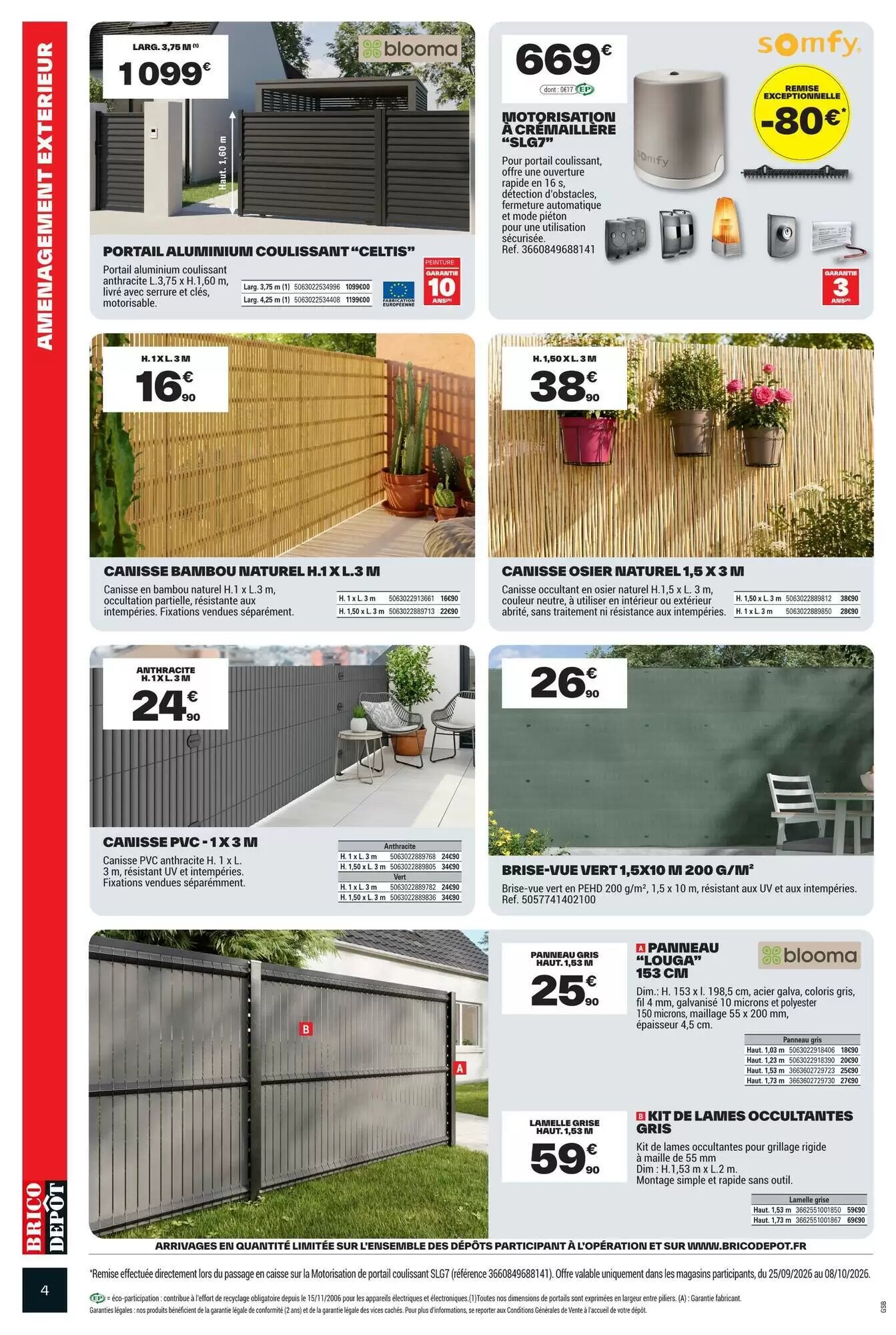 Prospectus promotionnel Brico Dépôt valable à partir du 25/09/2026 - Page 4.