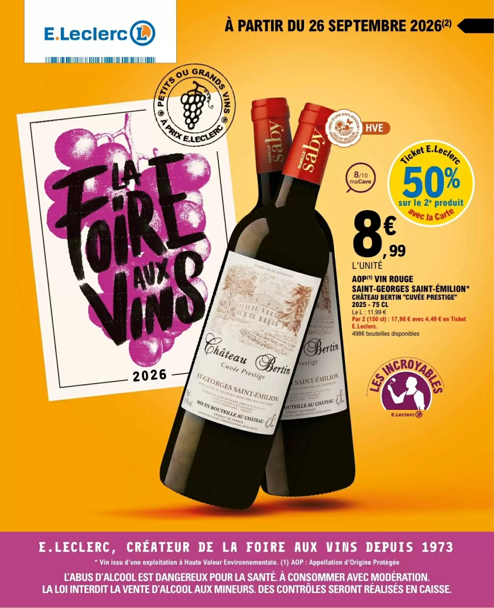 Prospectus promotionnel E.Leclerc valable à partir du 26/09/2026 - Page 1.
