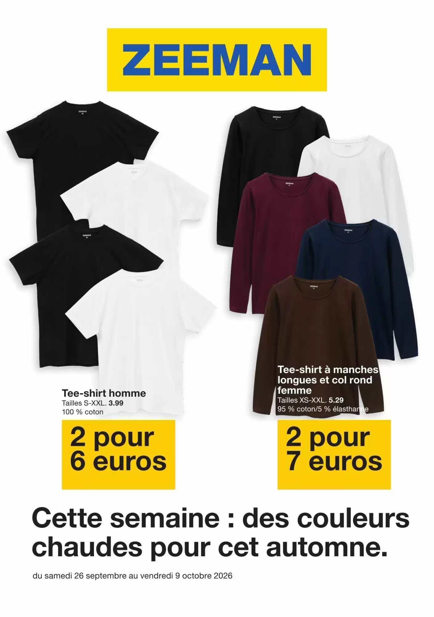 Prospectus promotionnel Zeeman valable à partir du 26/09/2026 - Page 1.