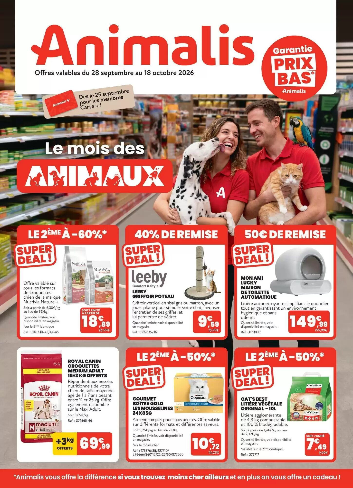 Prospectus promotionnel Animalis valable à partir du 28/09/2026 - Page 1.