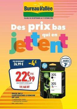 Prospectus promotionnel Bureau Vallée valable à partir du 28/09/2026