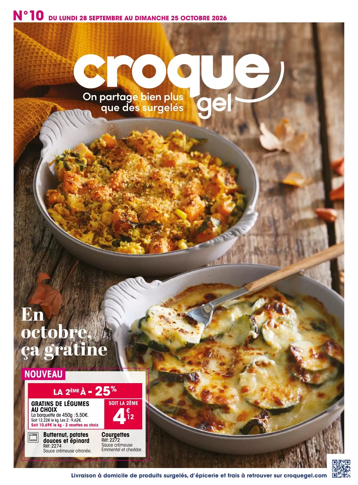 Prospectus promotionnel Croque Gel valable à partir du 28/09/2026 - Page 1.