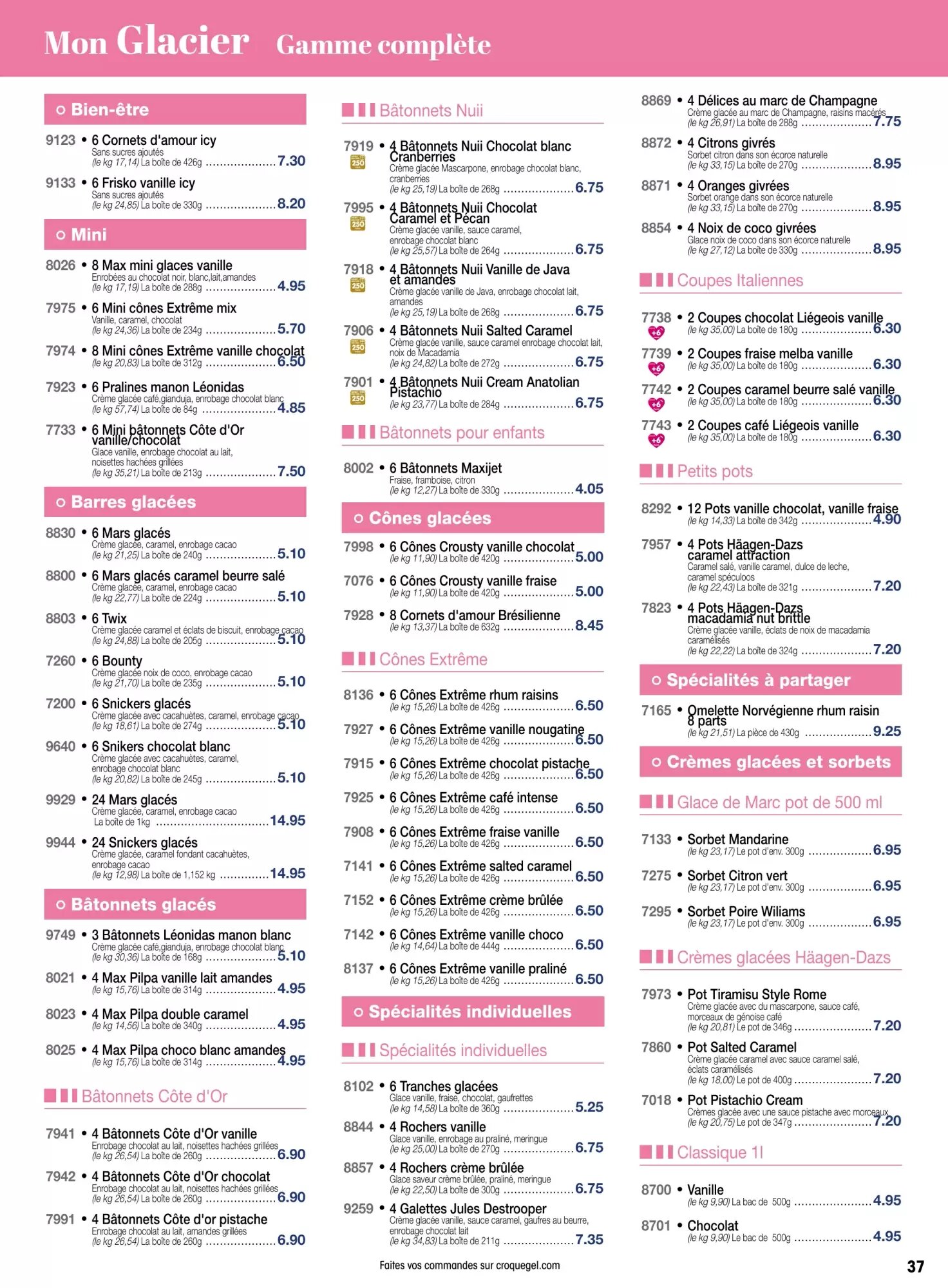Prospectus promotionnel Croque Gel valable à partir du 28/09/2026 - Page 37.