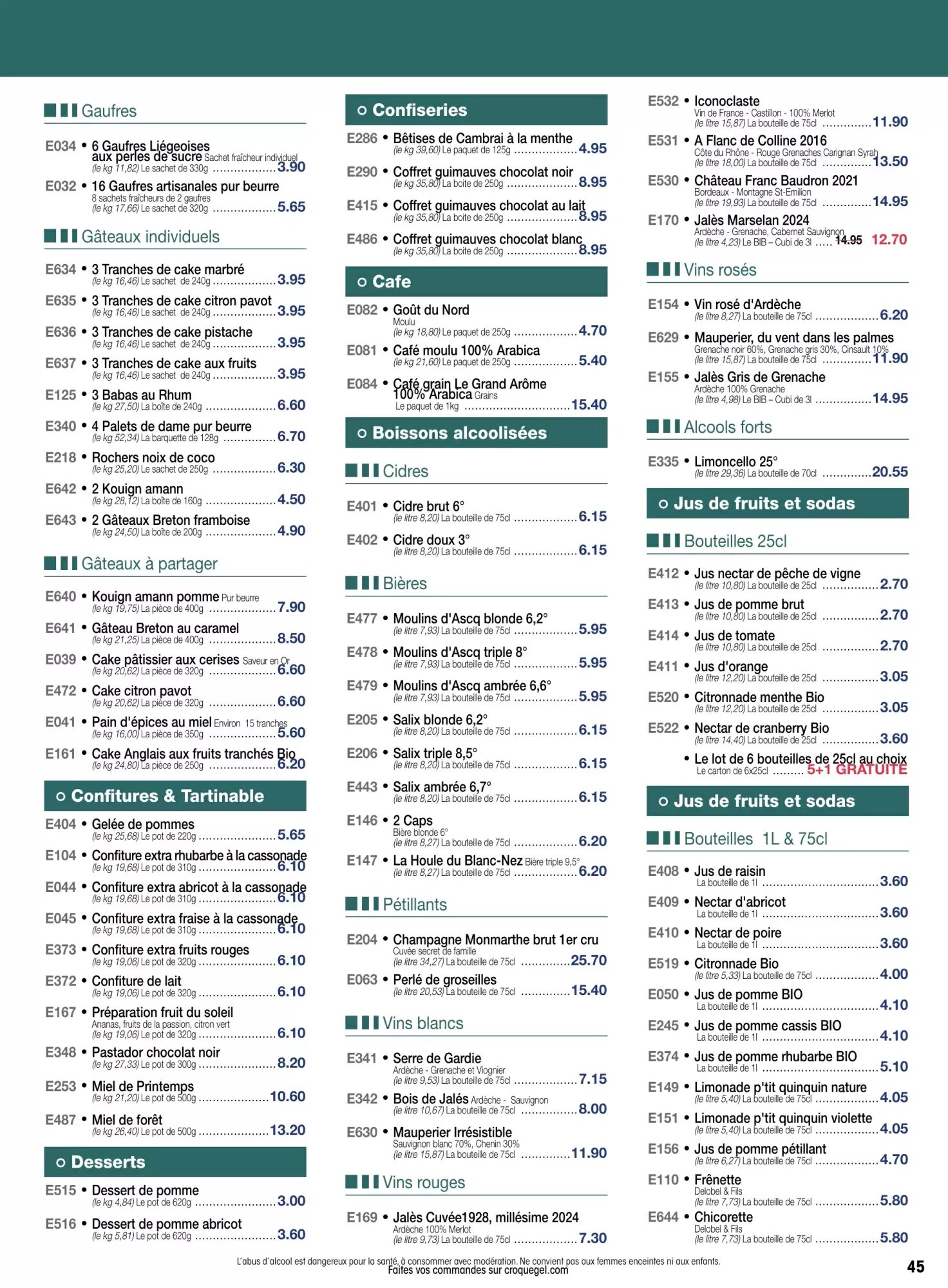 Prospectus promotionnel Croque Gel valable à partir du 28/09/2026 - Page 45.