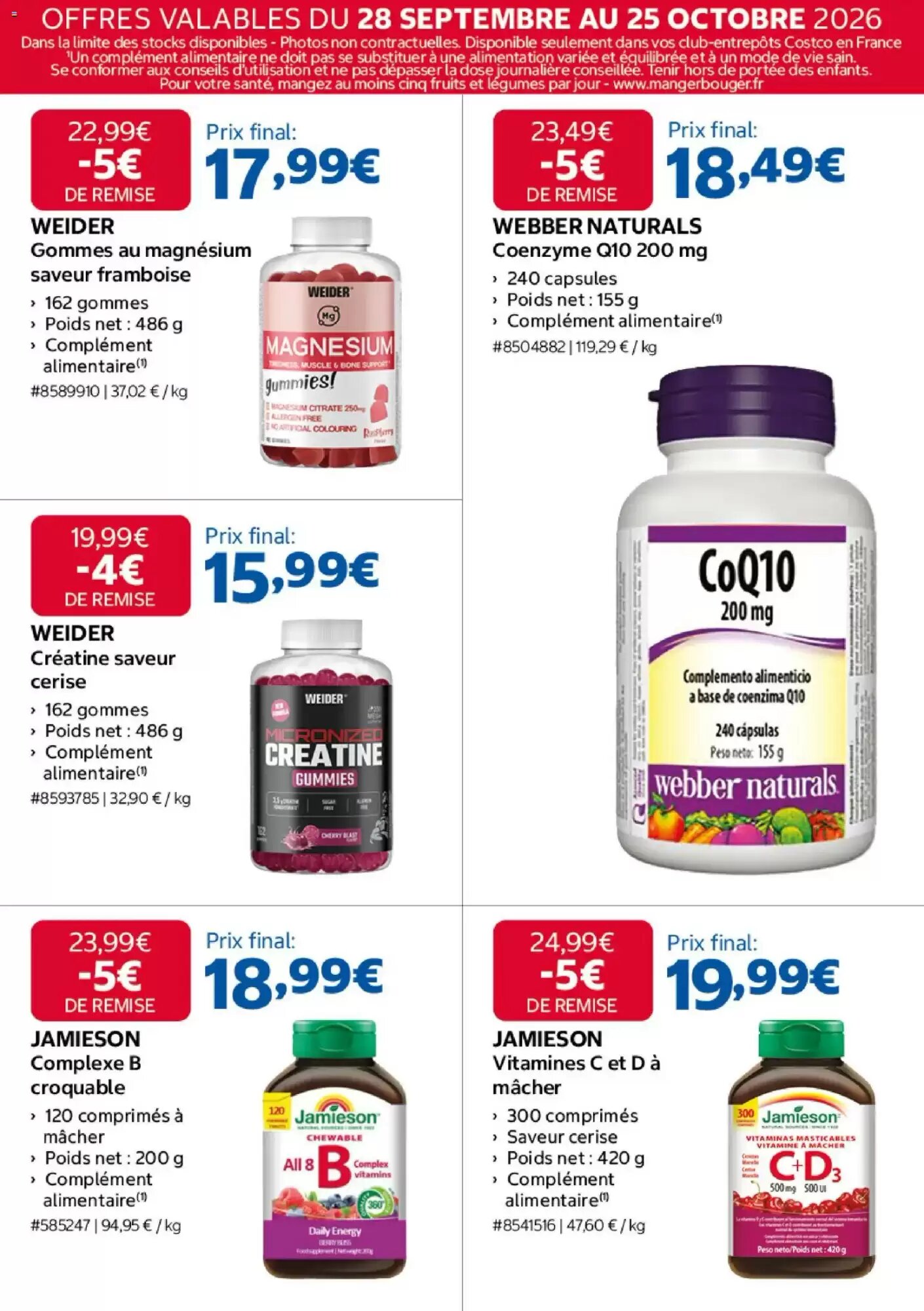 Prospectus promotionnel Costco valable à partir du 28/09/2026 - Page 19.