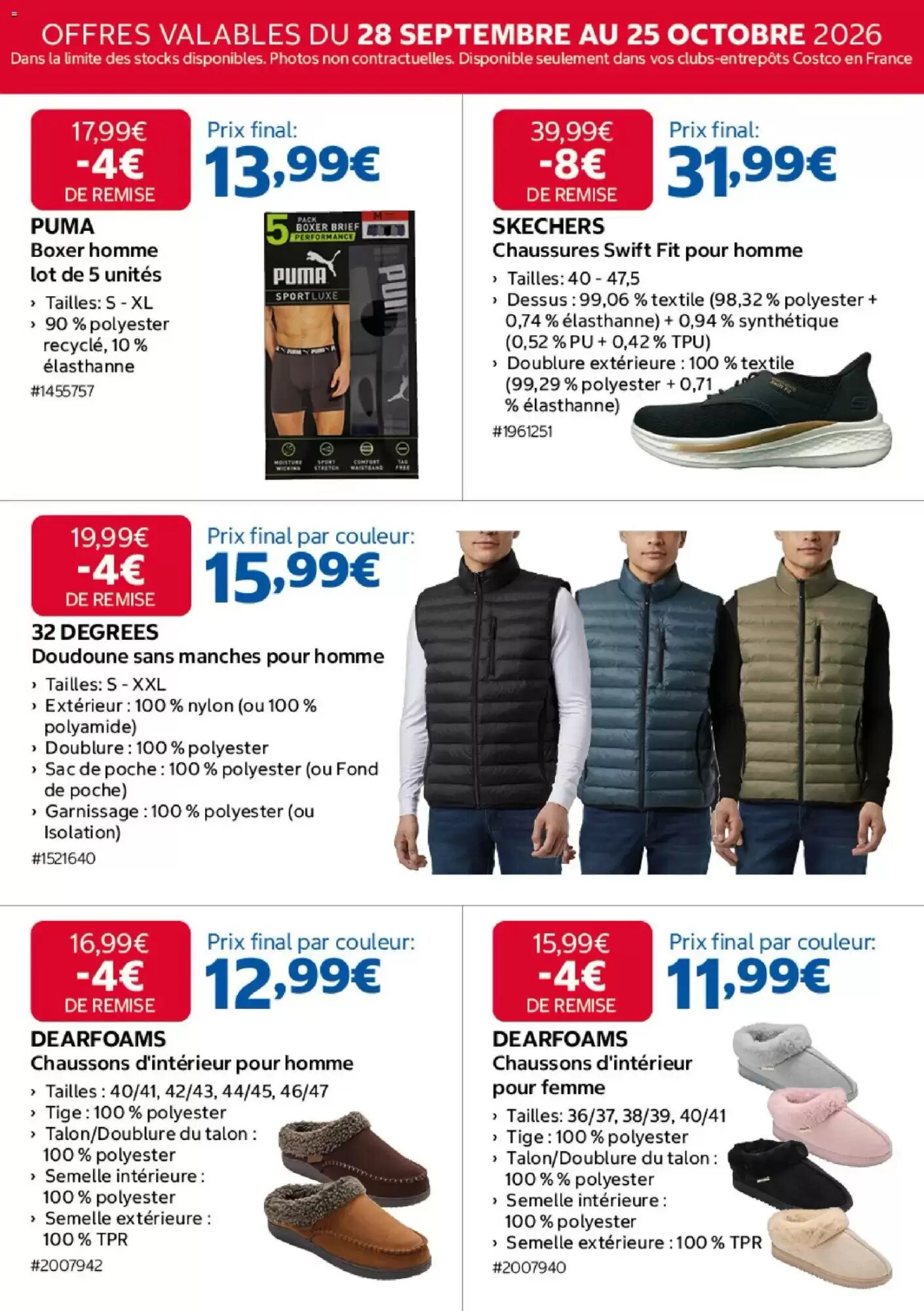 Prospectus promotionnel Costco valable à partir du 28/09/2026 - Page 4.
