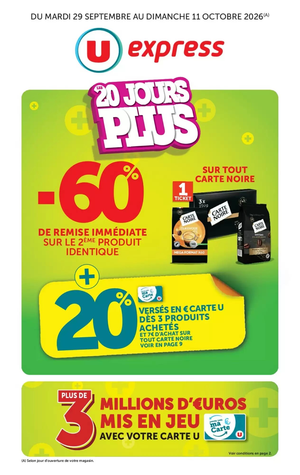 Prospectus promotionnel U Express valable à partir du 29/09/2026 - Page 1.