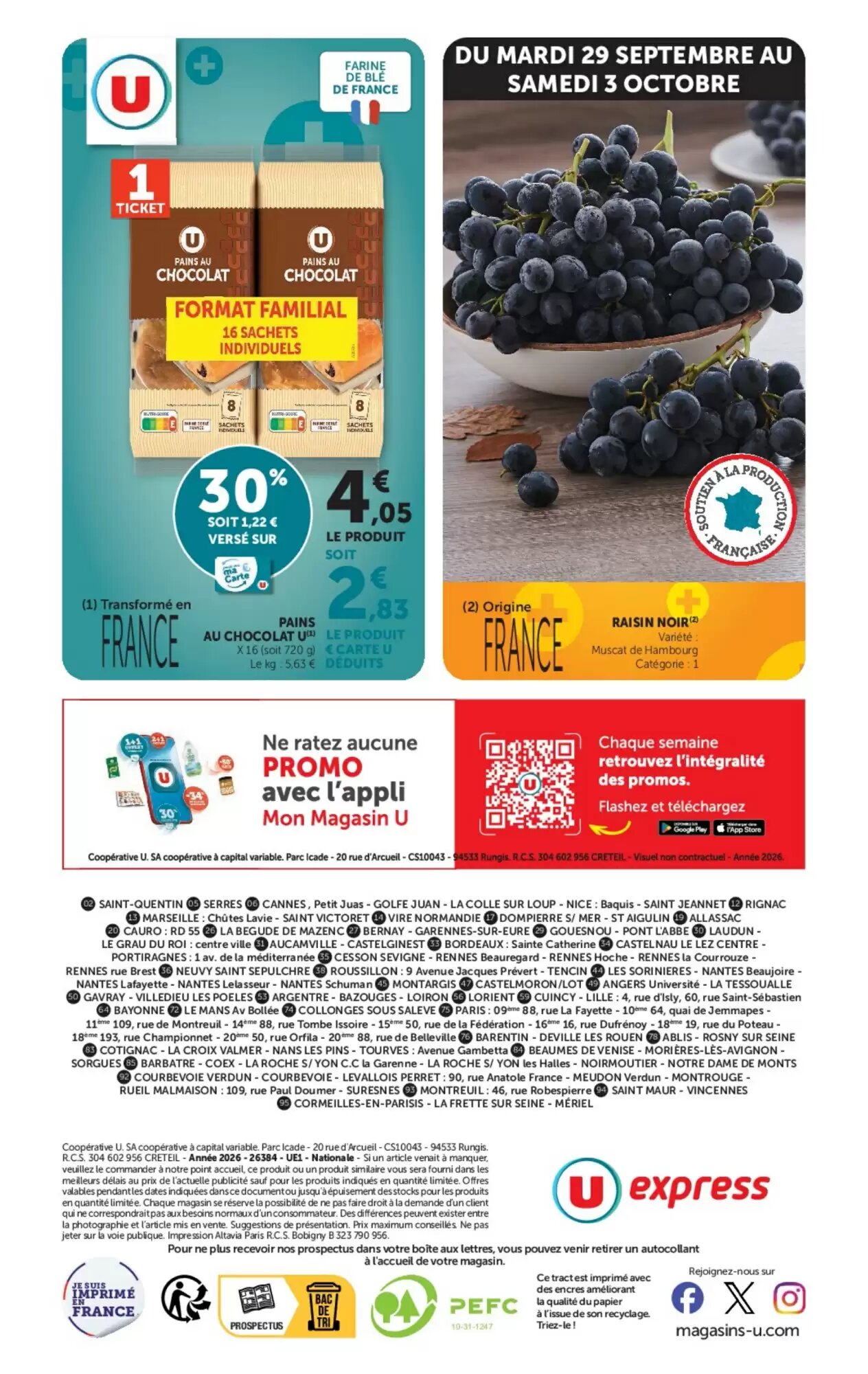 Prospectus promotionnel U Express valable à partir du 29/09/2026 - Page 18.