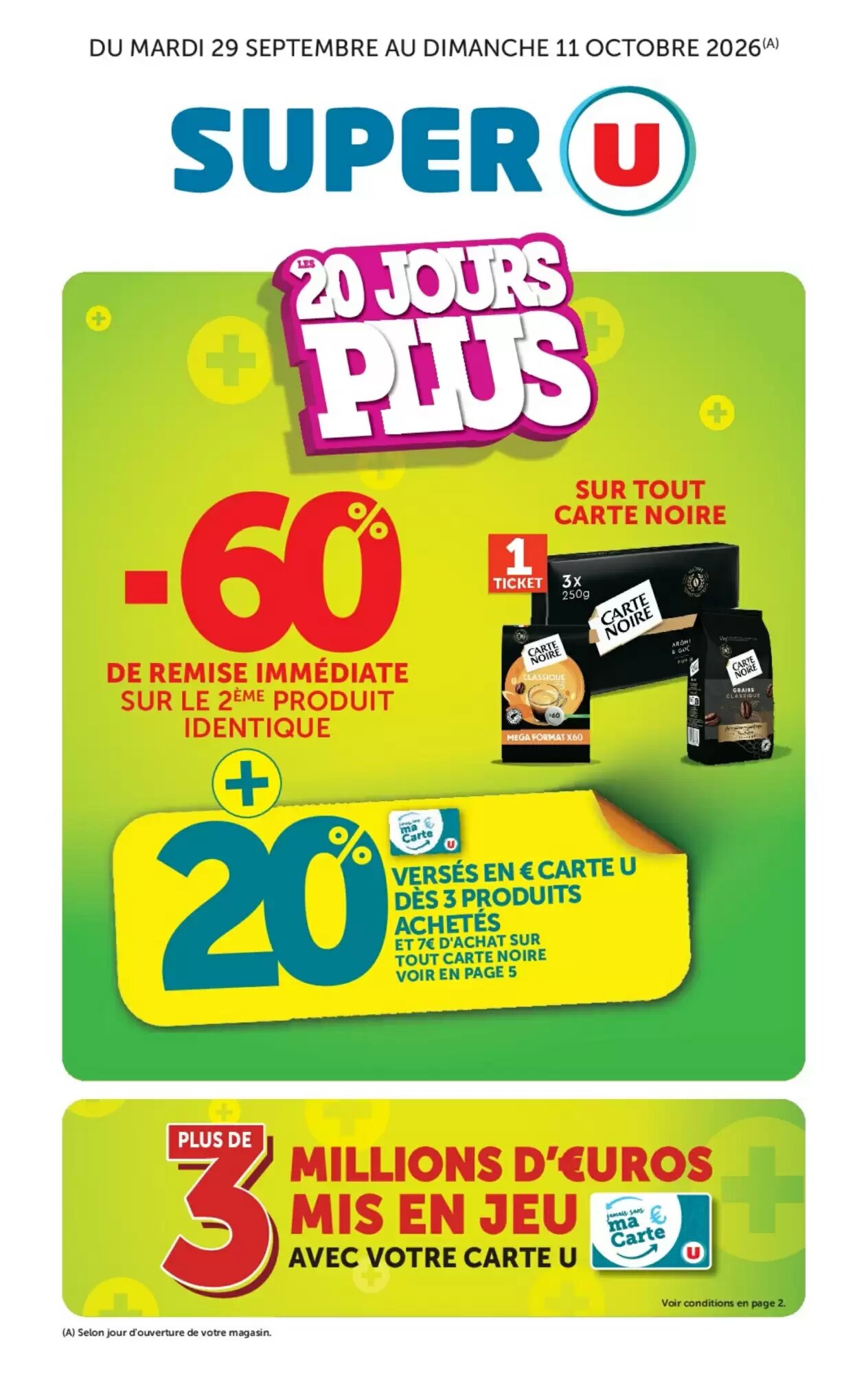 Prospectus promotionnel Super U valable à partir du 29/09/2026 - Page 1.