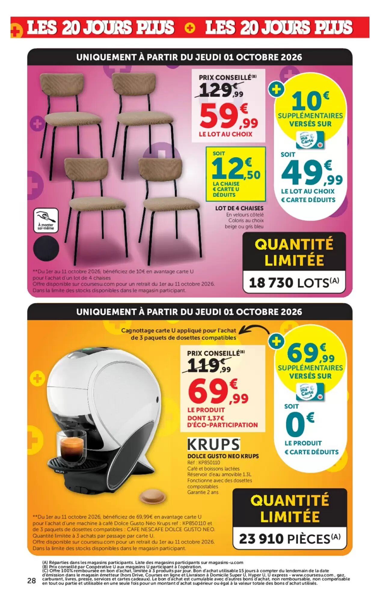 Prospectus promotionnel Super U valable à partir du 29/09/2026 - Page 28.