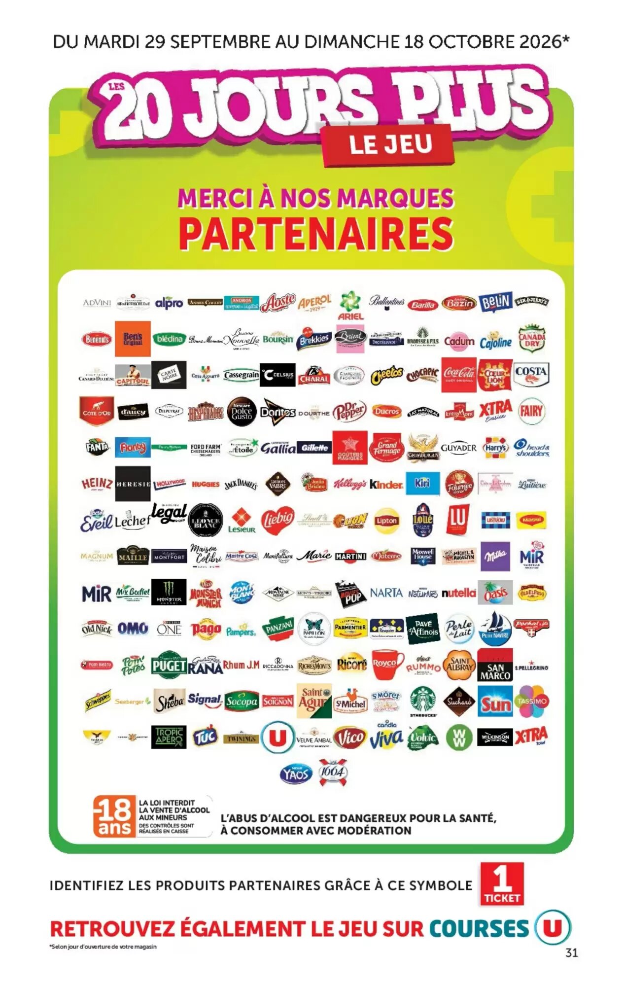Prospectus promotionnel Super U valable à partir du 29/09/2026 - Page 31.
