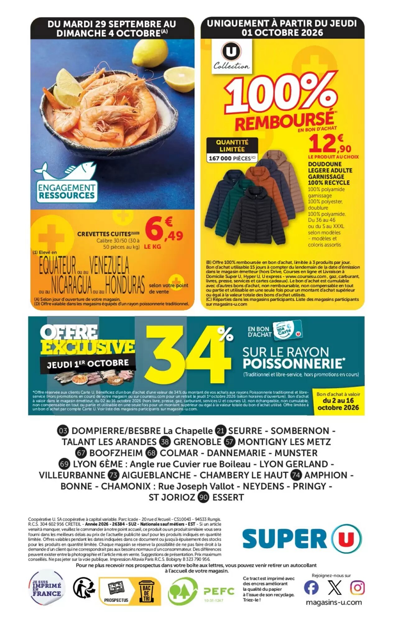 Prospectus promotionnel Super U valable à partir du 29/09/2026 - Page 32.