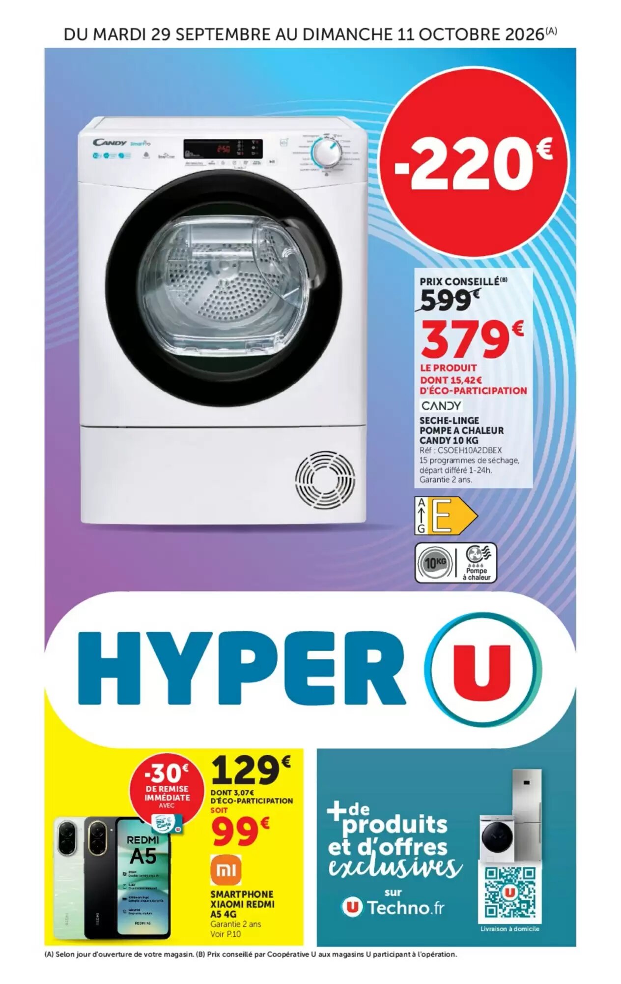 Prospectus promotionnel Hyper U valable à partir du 29/09/2026 - Page 1.
