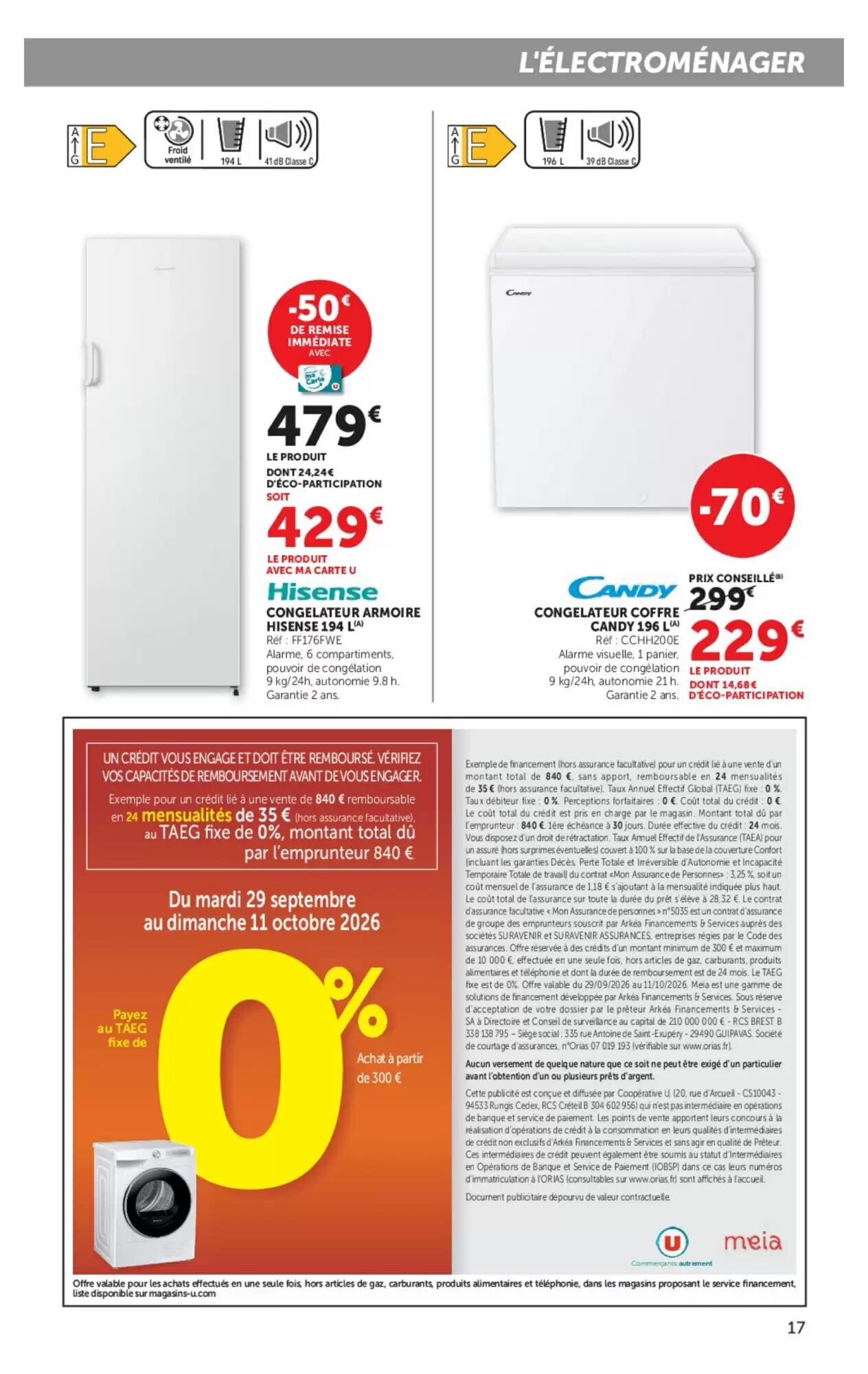Prospectus promotionnel Hyper U valable à partir du 29/09/2026 - Page 17.