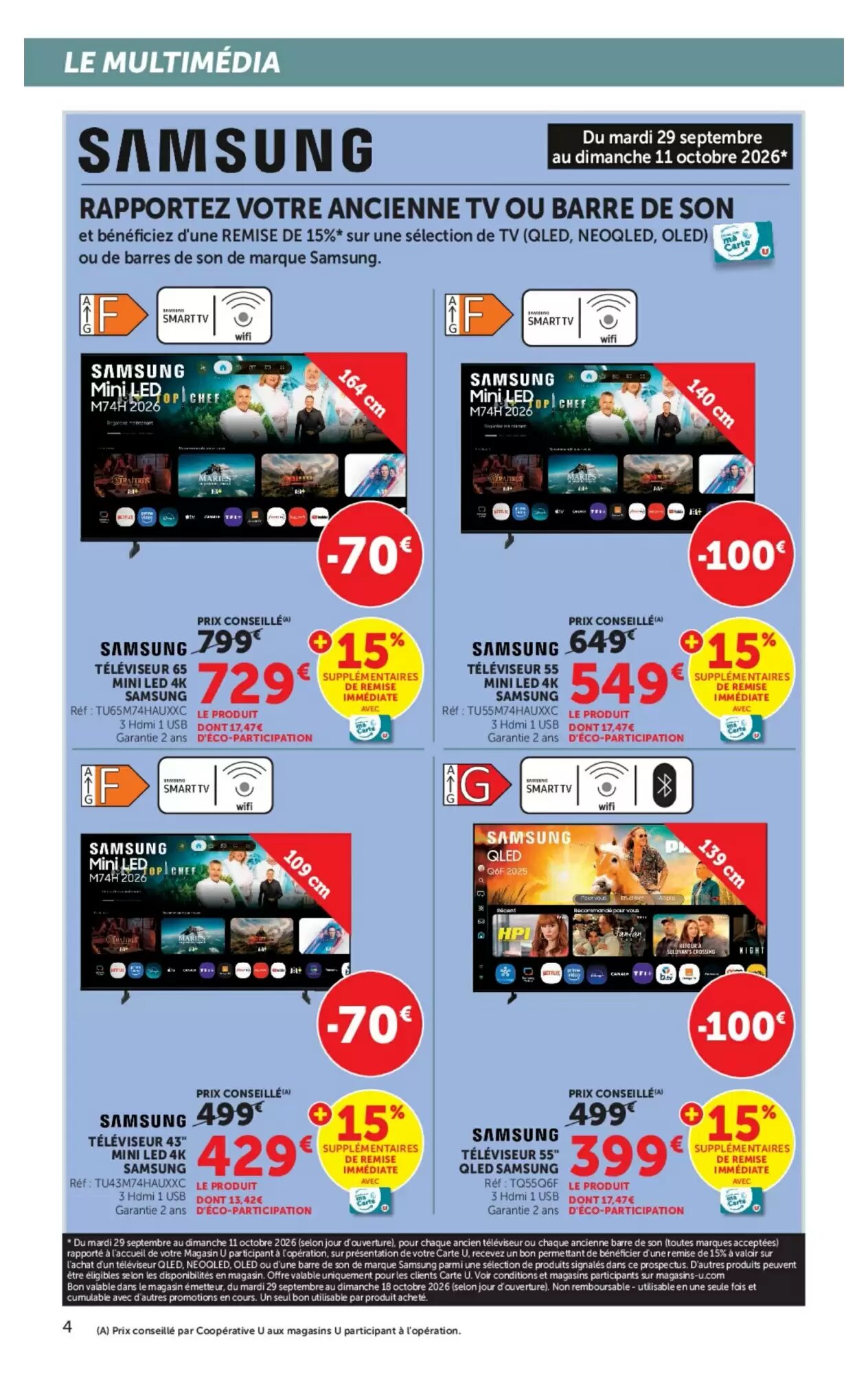 Prospectus promotionnel Hyper U valable à partir du 29/09/2026 - Page 4.