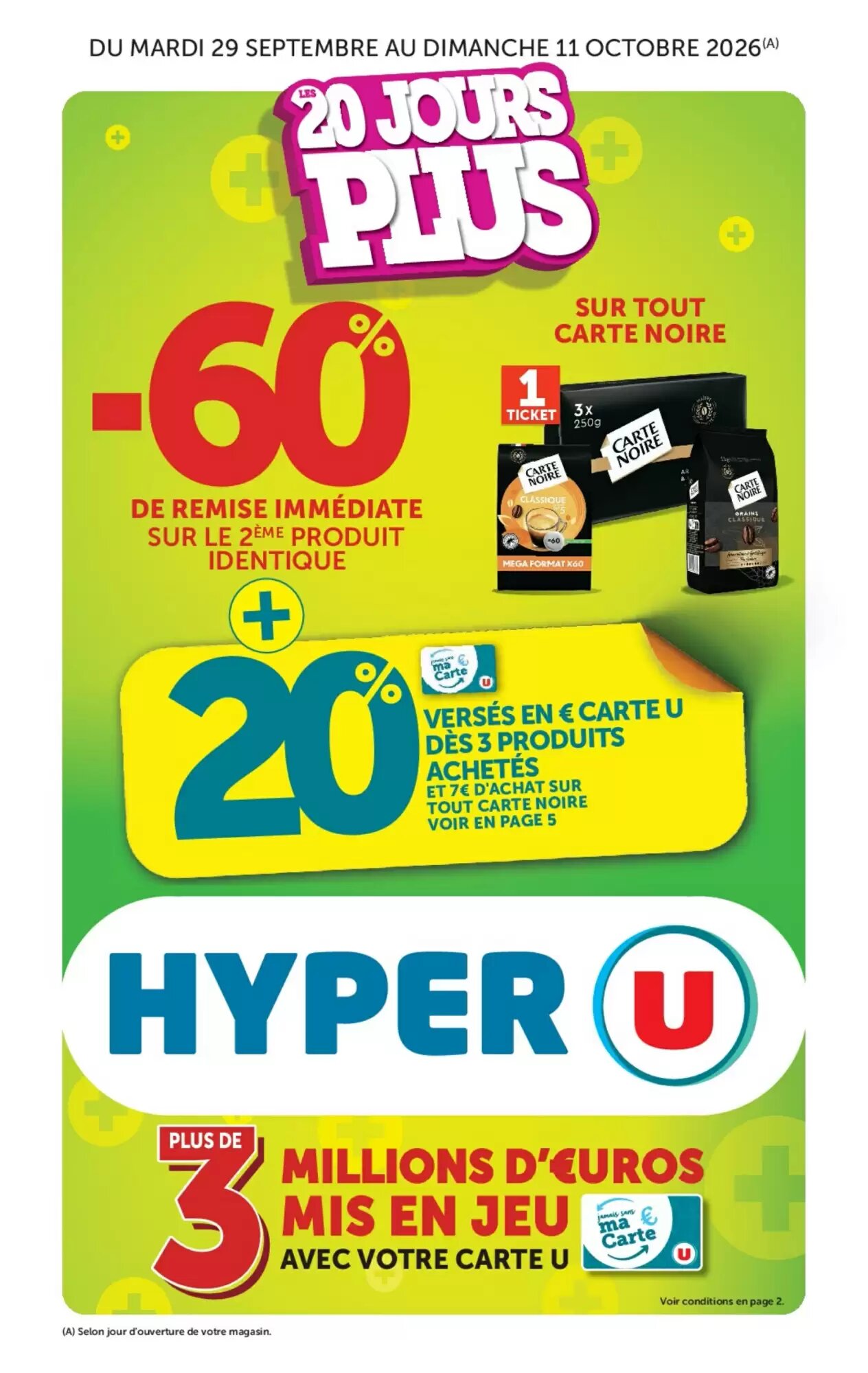 Prospectus promotionnel Hyper U valable à partir du 29/09/2026 - Page 1.