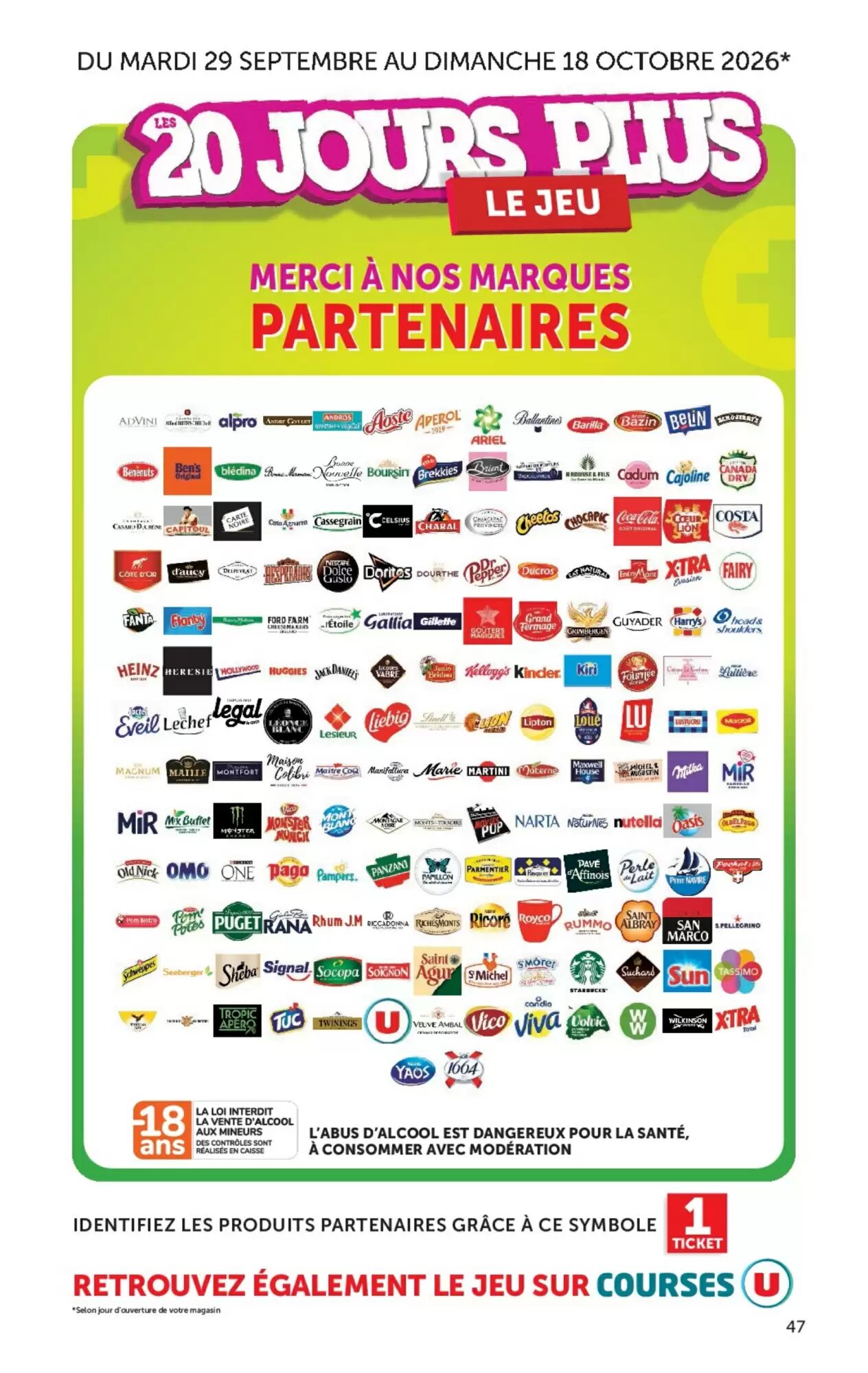 Prospectus promotionnel Hyper U valable à partir du 29/09/2026 - Page 47.