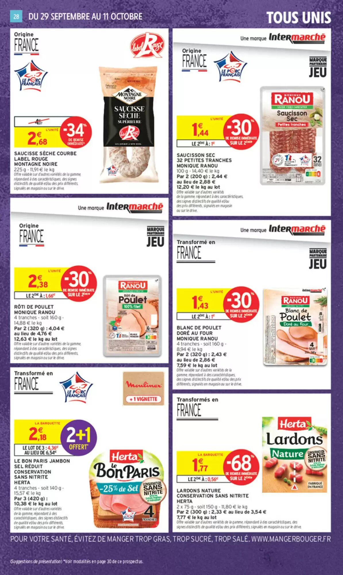 Prospectus promotionnel Intermarché valable à partir du 29/09/2026 - Page 20.