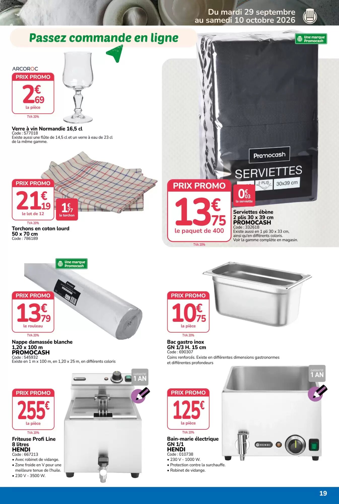 Prospectus promotionnel Promocash valable à partir du 29/09/2026 - Page 19.