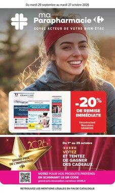 Prospectus promotionnel Carrefour maPara parapharmacie valable à partir du 29/09/2026