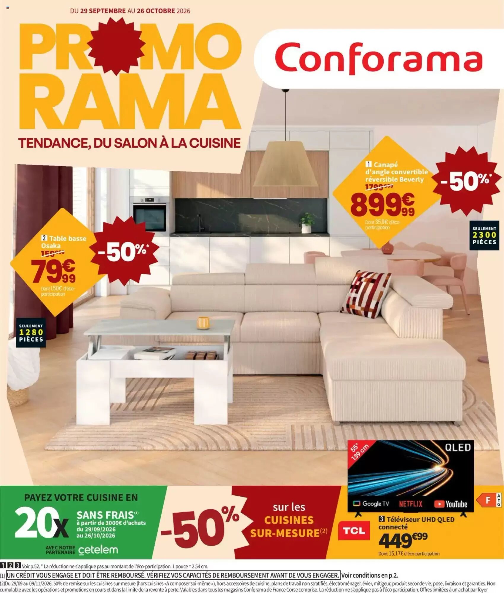 Prospectus promotionnel Conforama valable à partir du 29/09/2026 - Page 1.