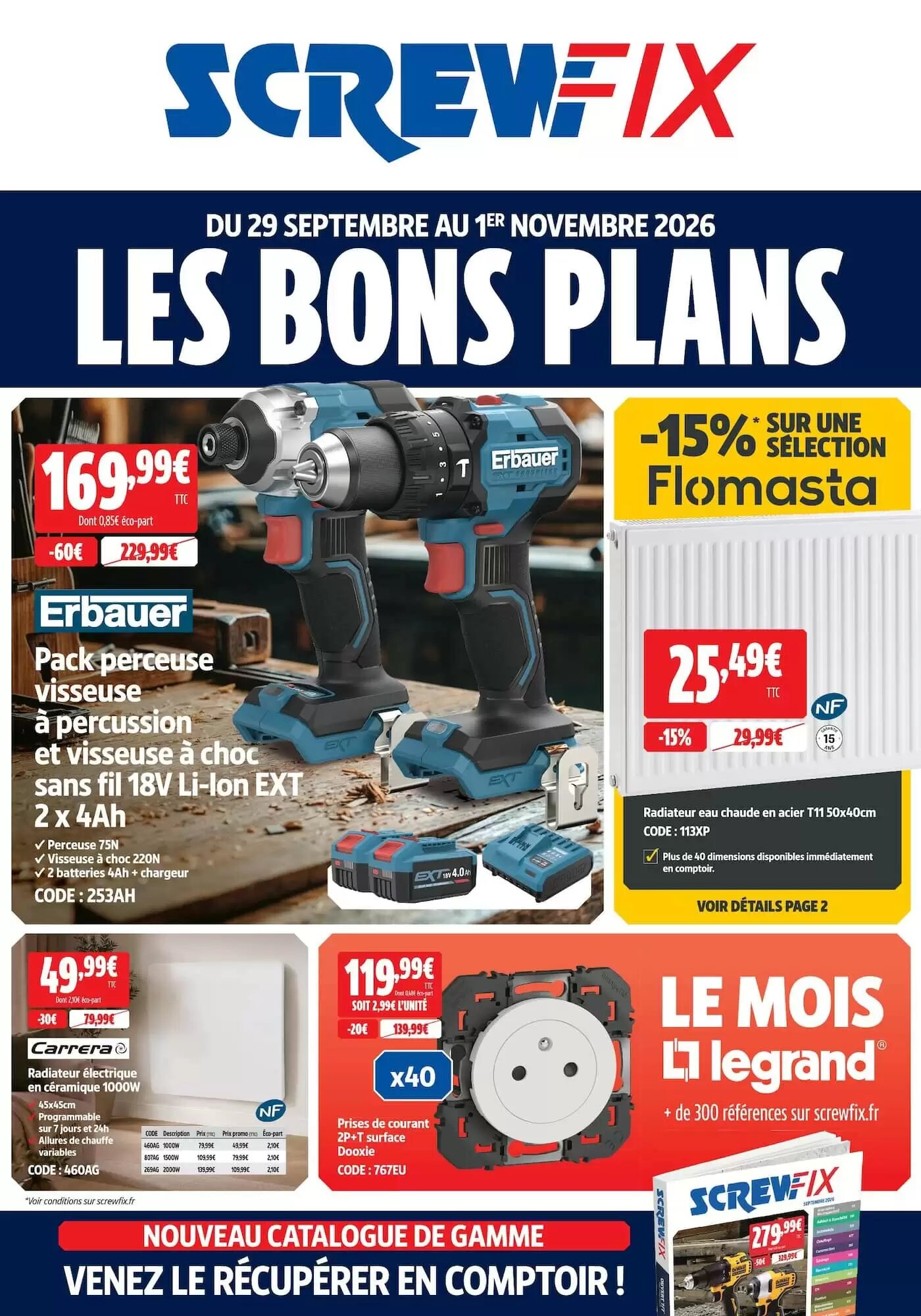 Prospectus promotionnel Screwfix valable à partir du 29/09/2026 - Page 1.