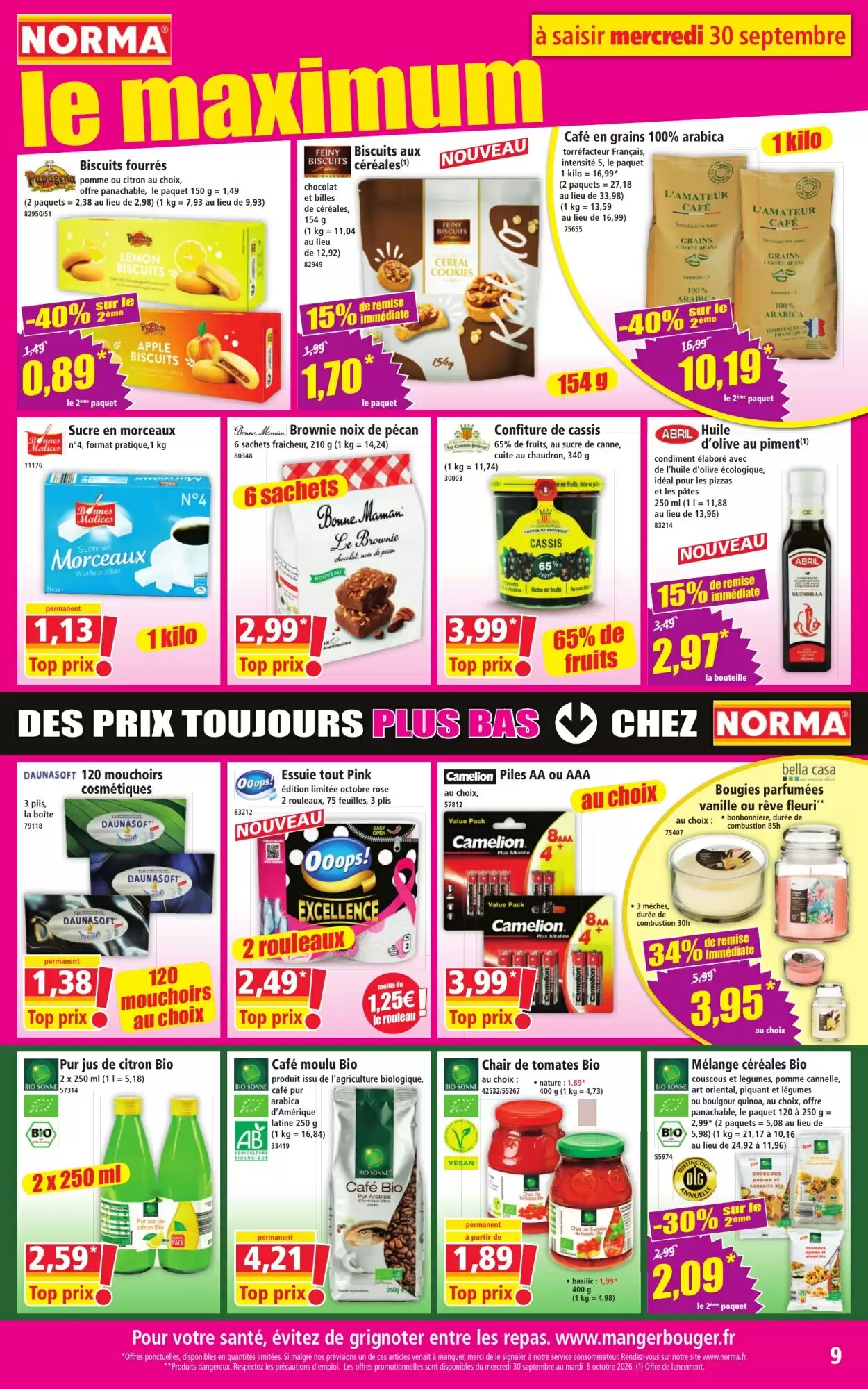 Prospectus promotionnel Norma valable à partir du 30/09/2026 - Page 9.