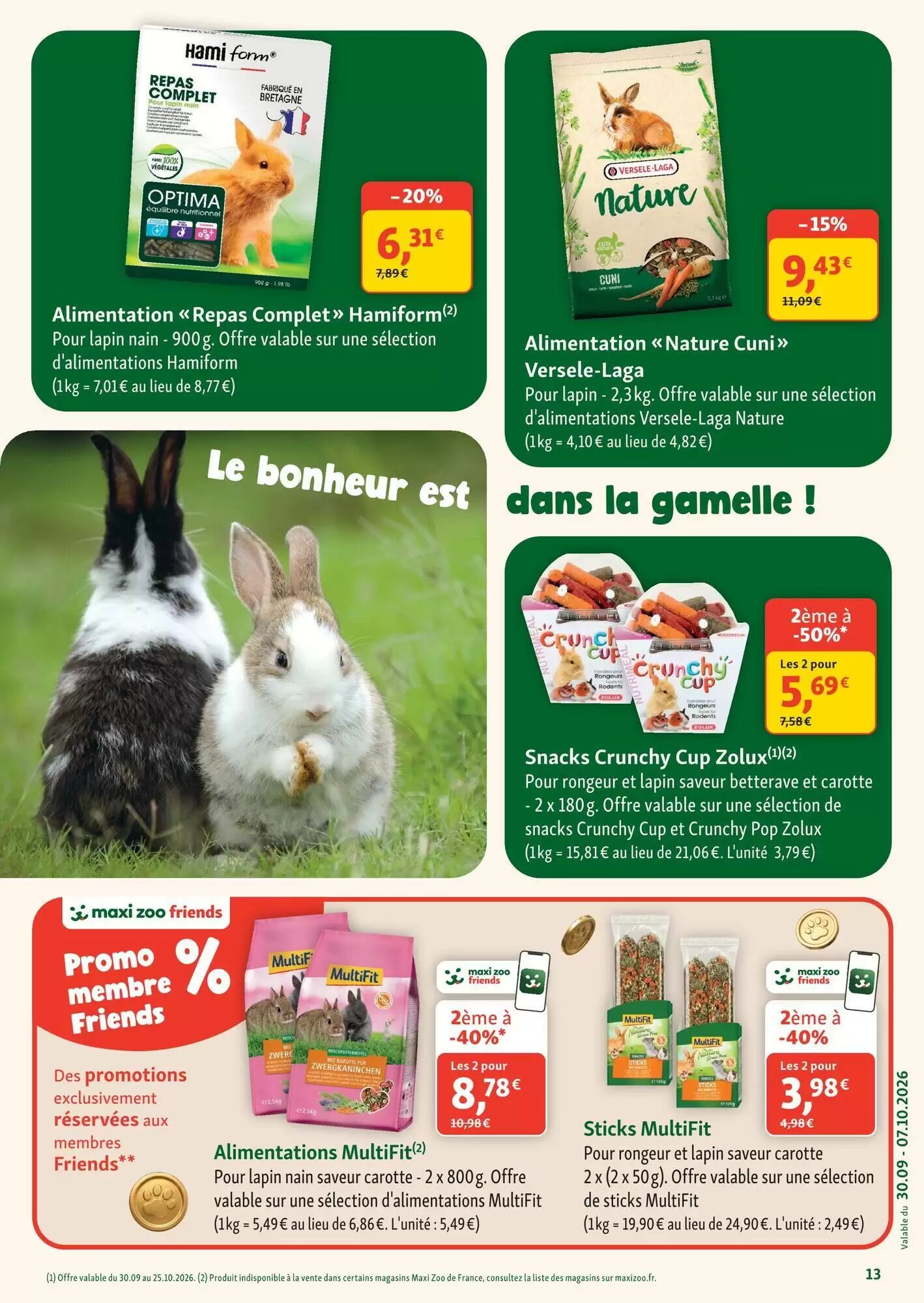 Prospectus promotionnel Maxi Zoo valable à partir du 30/09/2026 - Page 13.