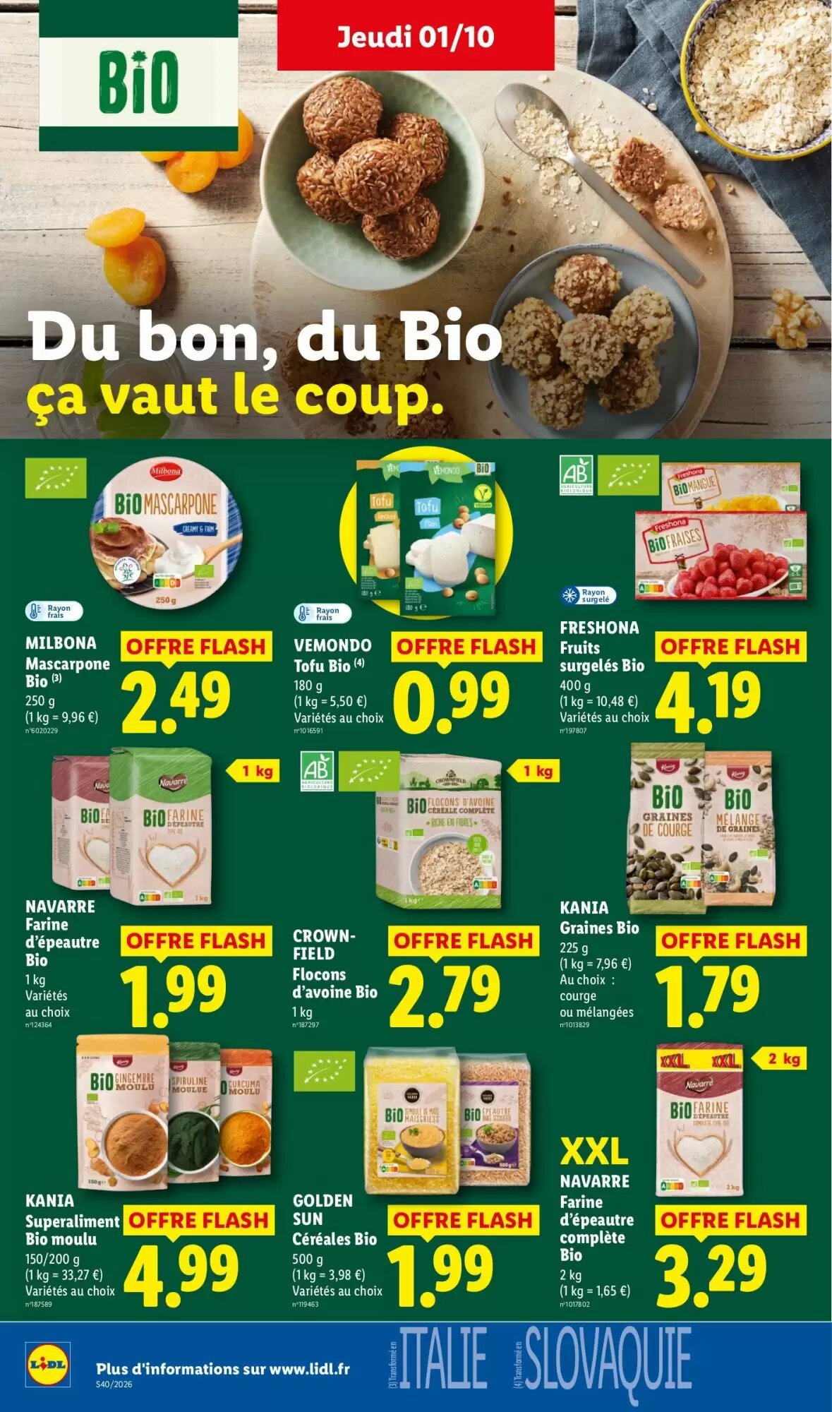 Prospectus promotionnel Lidl valable à partir du 01/10/2026 - Page 24.
