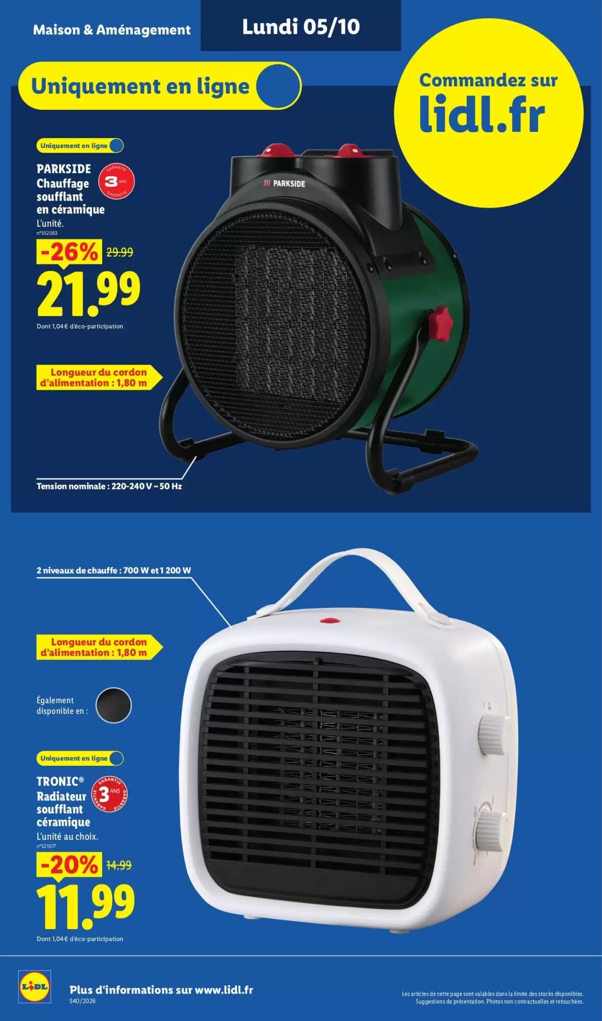 Prospectus promotionnel Lidl valable à partir du 01/10/2026 - Page 44.