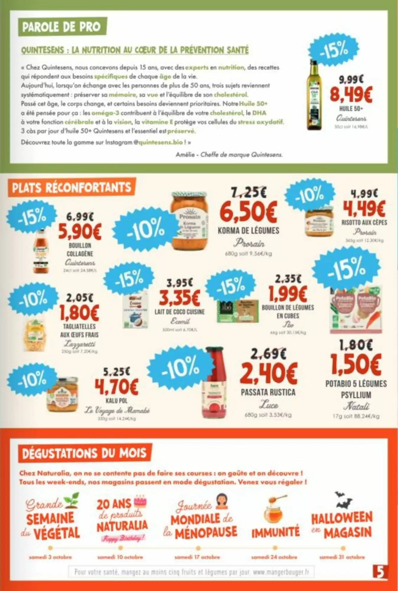Prospectus promotionnel Naturalia valable à partir du 01/10/2026 - Page 5.
