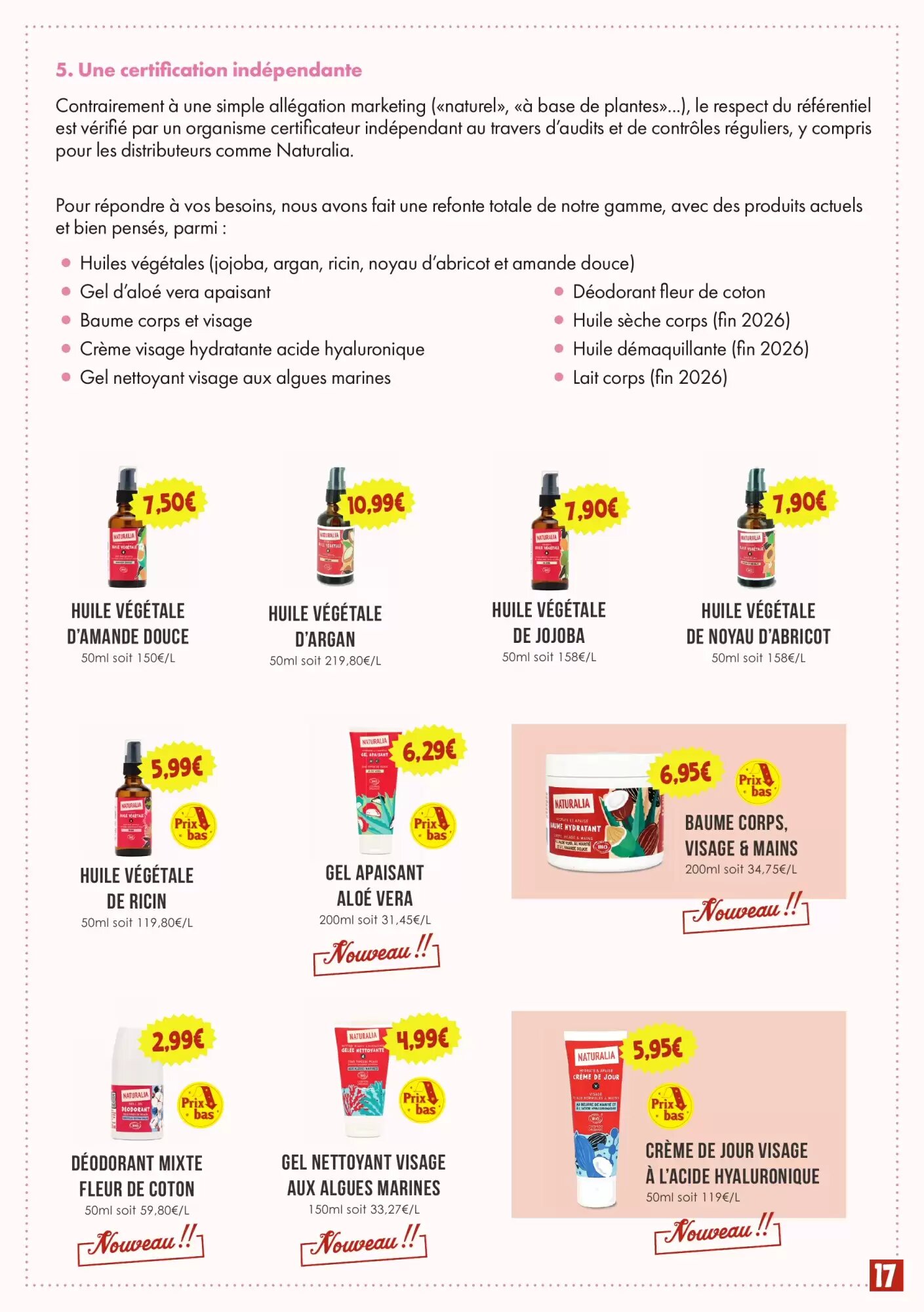 Prospectus promotionnel Naturalia valable à partir du 01/10/2026 - Page 17.