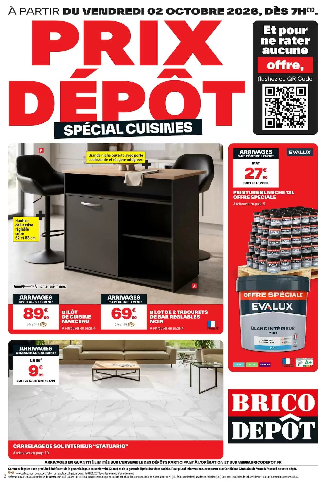 Prospectus promotionnel Brico Dépôt valable à partir du 02/10/2026 - Page 1.