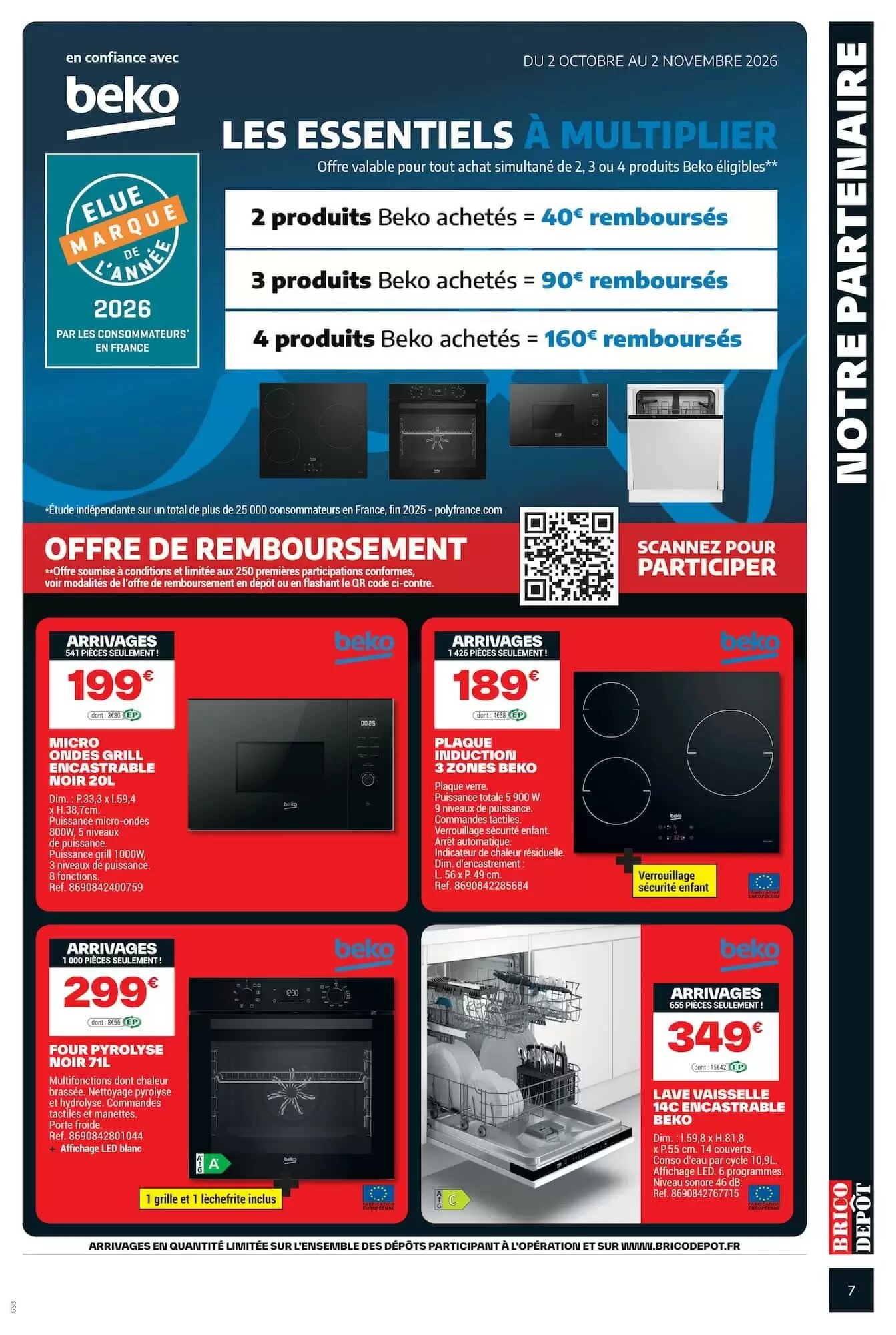 Prospectus promotionnel Brico Dépôt valable à partir du 02/10/2026 - Page 7.
