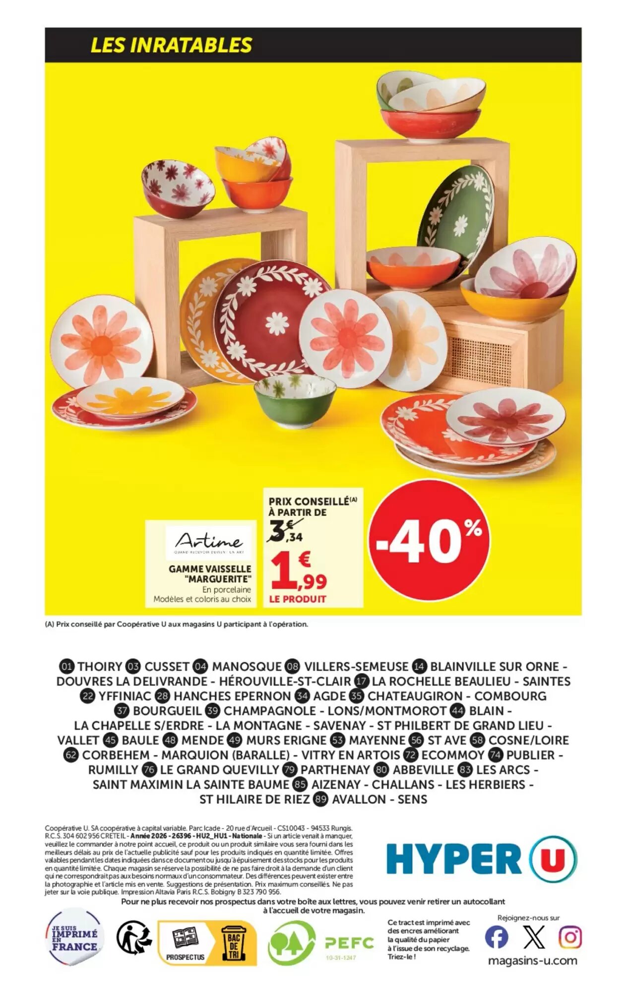 Prospectus promotionnel Hyper U valable à partir du 06/10/2026 - Page 36.