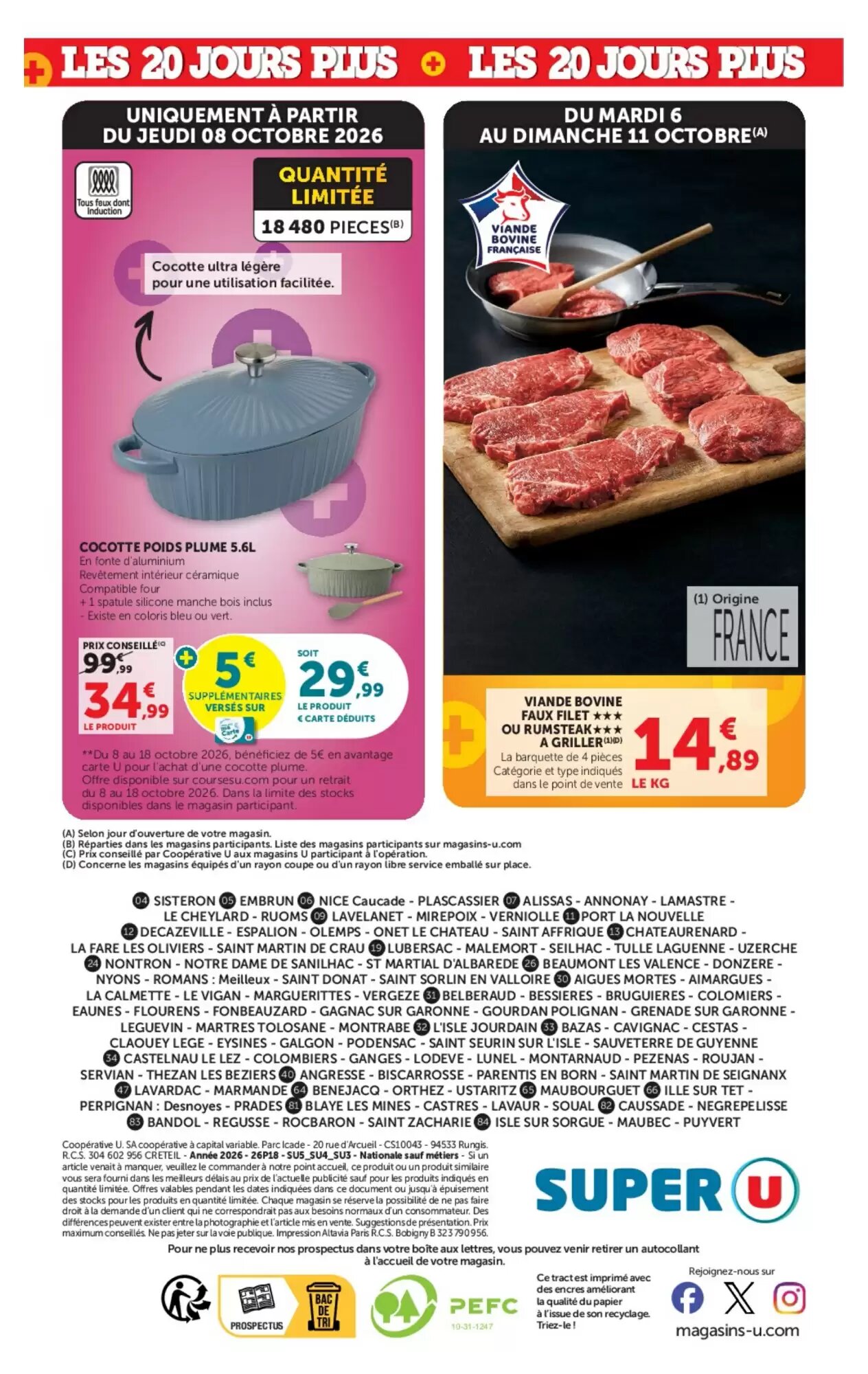 Prospectus promotionnel Super U valable à partir du 06/10/2026 - Page 44.
