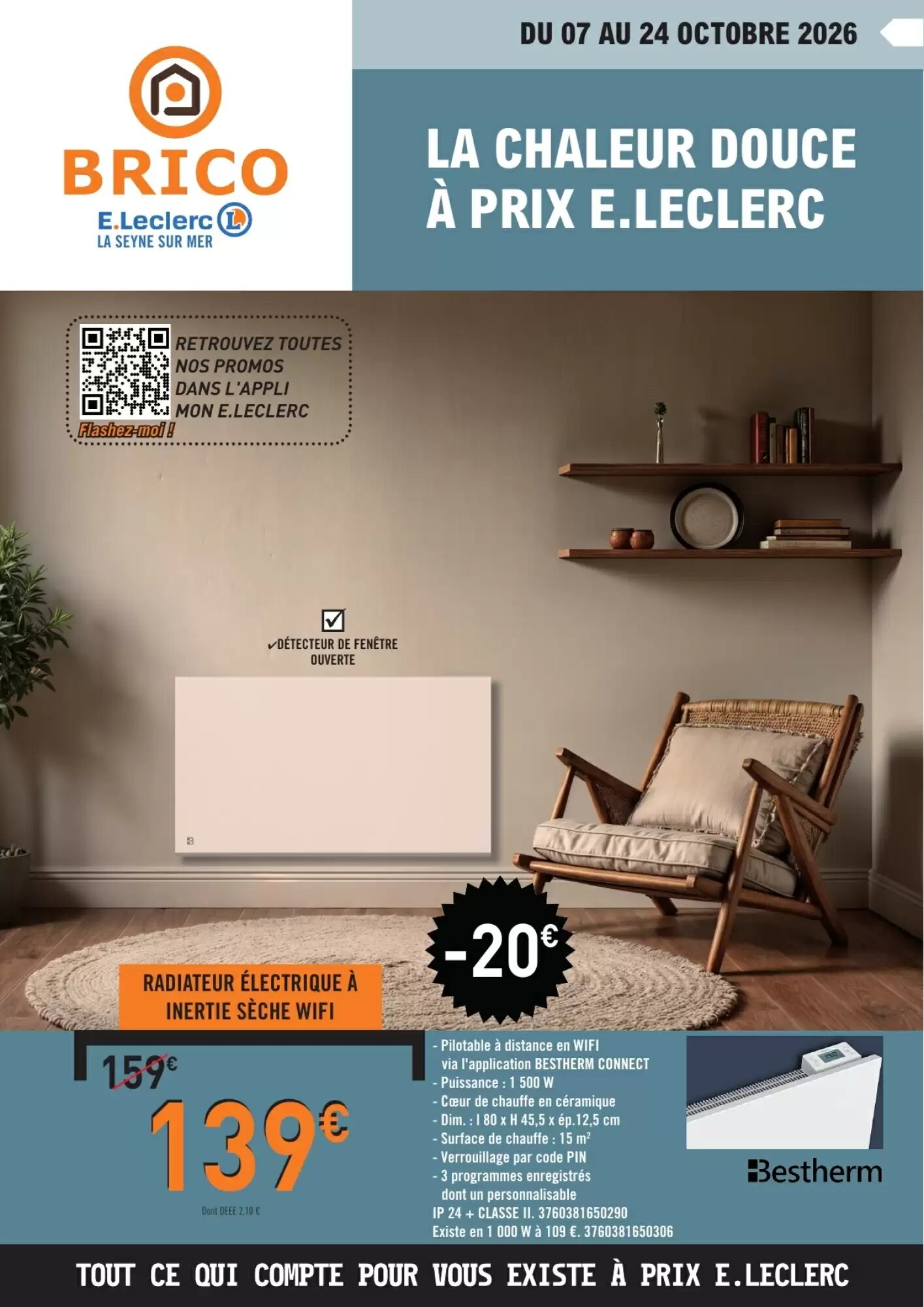 Prospectus promotionnel E.Leclerc Brico valable à partir du 07/10/2026 - Page 1.