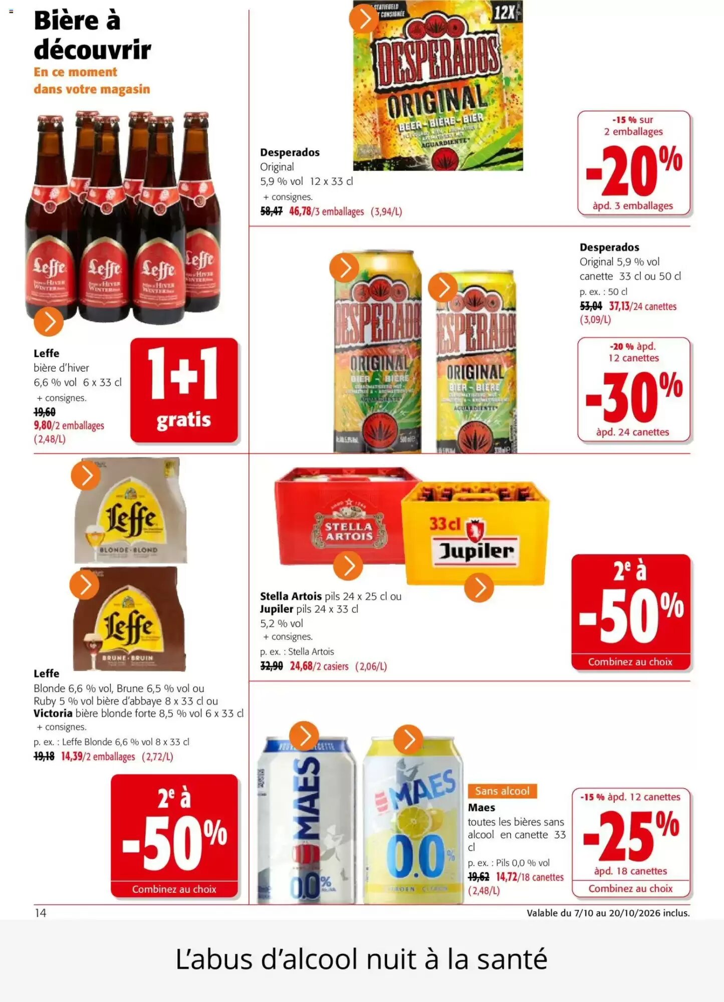 Prospectus promotionnel Colruyt valable à partir du 07/10/2026 - Page 14.