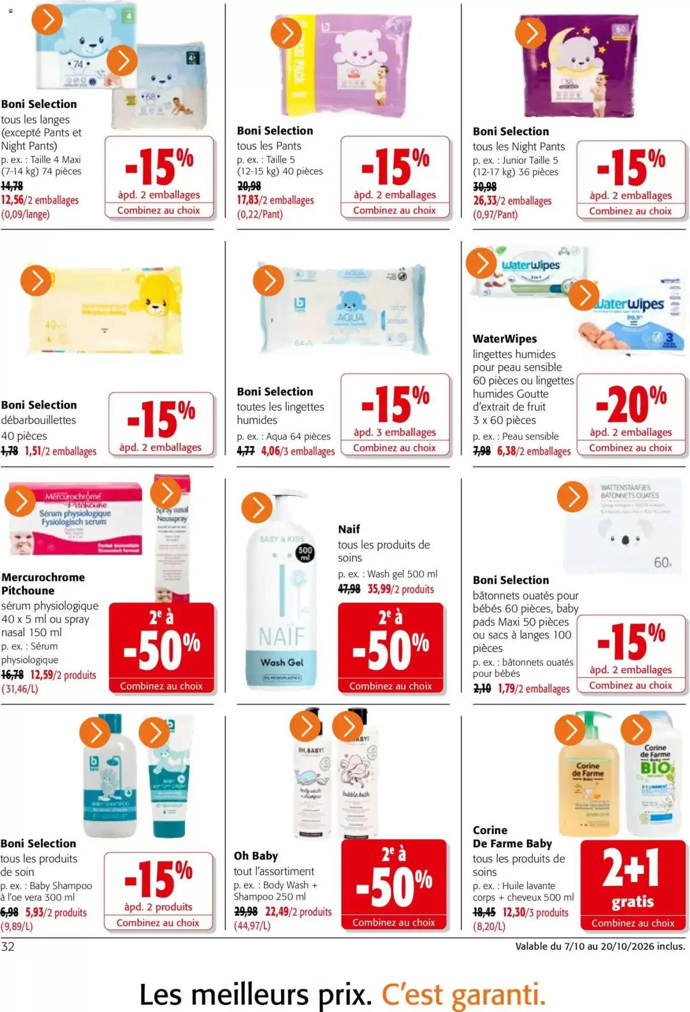 Prospectus promotionnel Colruyt valable à partir du 07/10/2026 - Page 32.