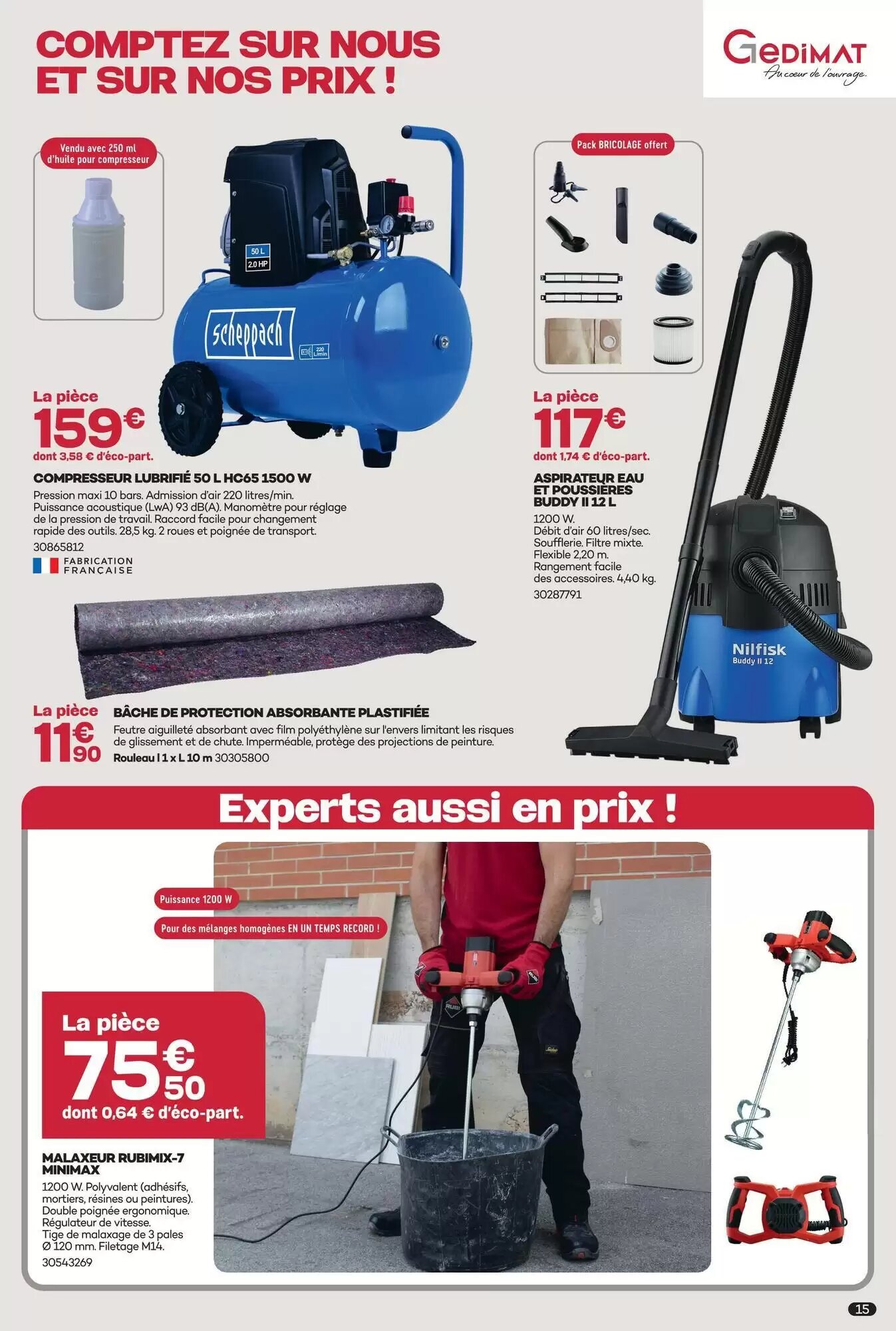 Prospectus promotionnel Gedimat valable à partir du 07/10/2026 - Page 15.