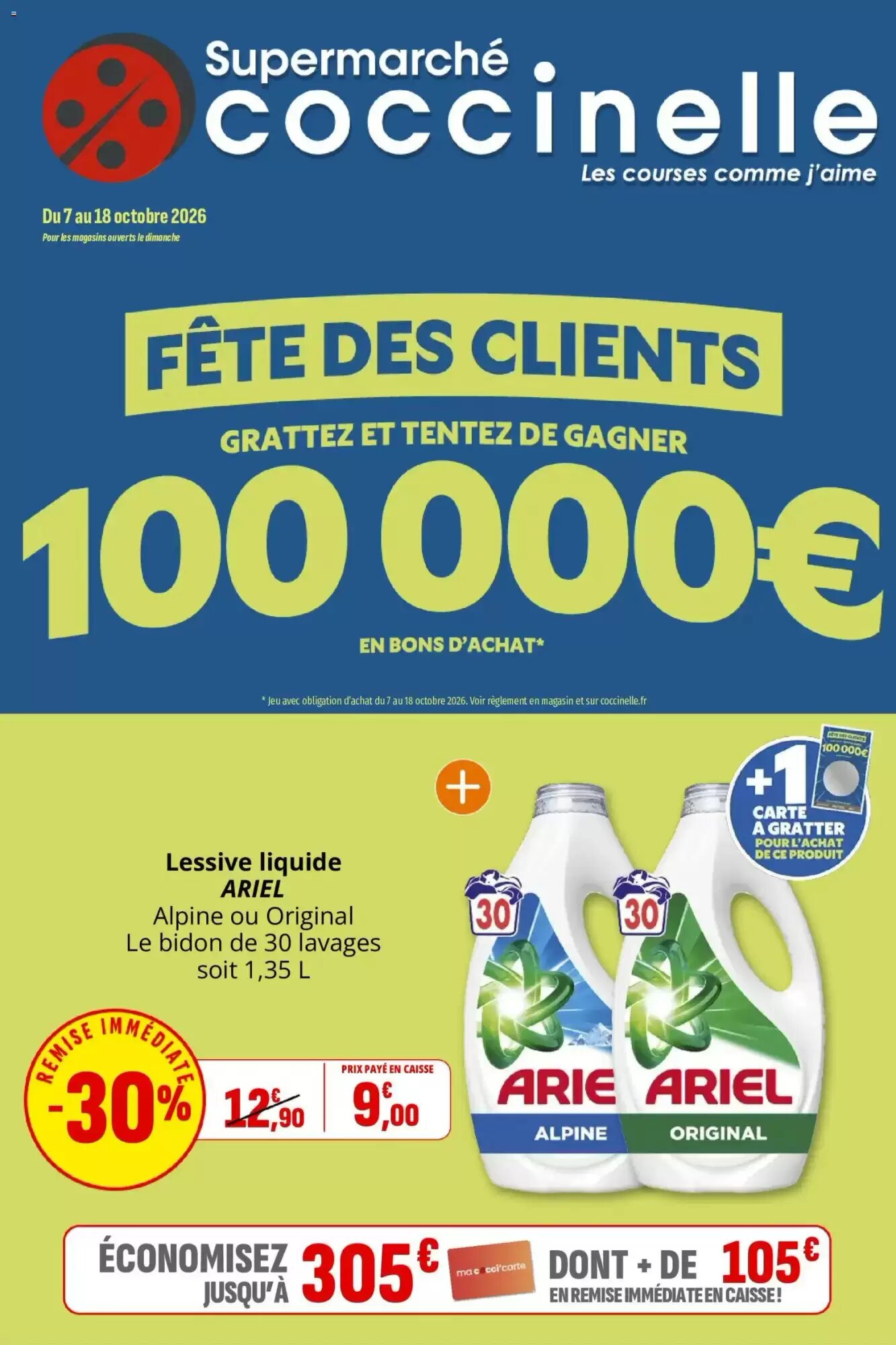 Prospectus promotionnel Coccinelle Supermarché valable à partir du 07/10/2026 - Page 1.