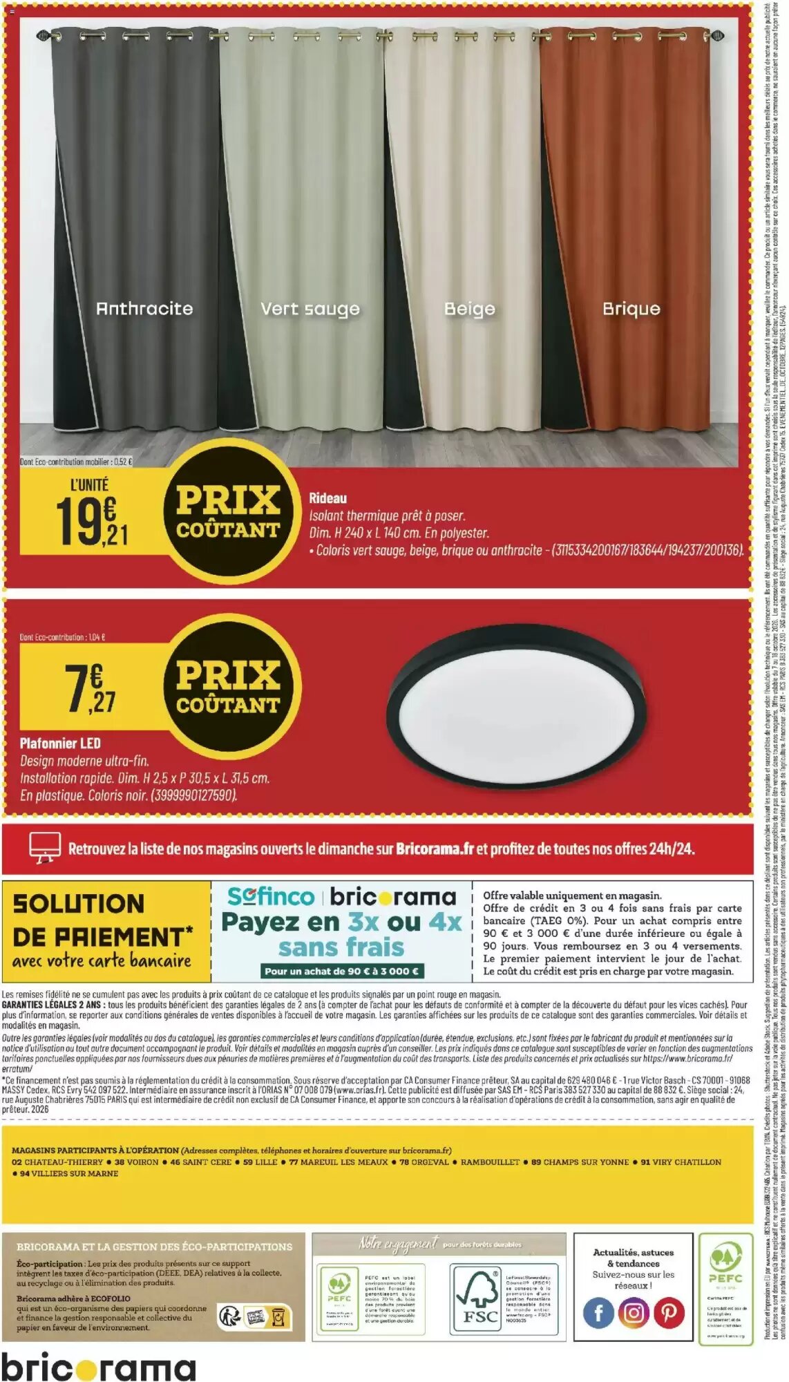 Prospectus promotionnel Bricorama valable à partir du 07/10/2026 - Page 12.