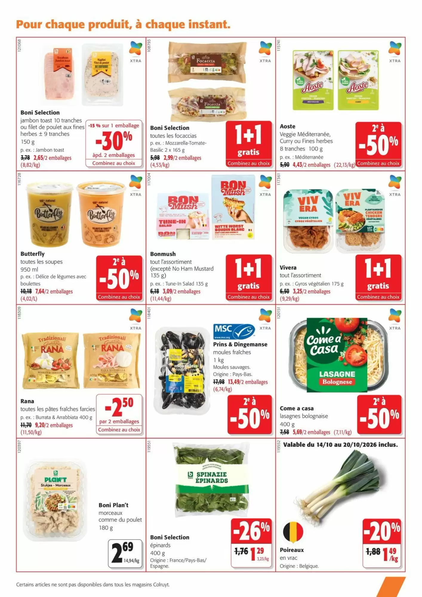 Prospectus promotionnel Colruyt valable à partir du 09/10/2026 - Page 11.